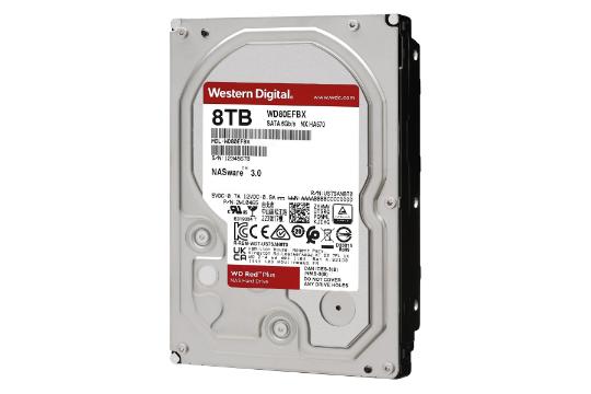 نمای کناری هارد دیسک وسترن دیجیتال Western Digital Red WD80EFBX 3.5 Inch 8TB ظرفیت 8 ترابایت