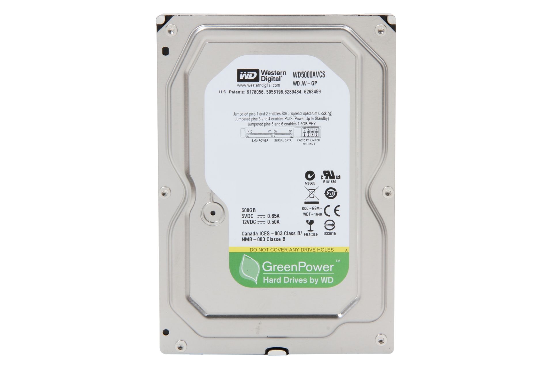 هارد دیسک وسترن دیجیتال Western Digital AV-GP WD5000AVCS 3.5 Inch 500GB ظرفیت 500 گیگابایت