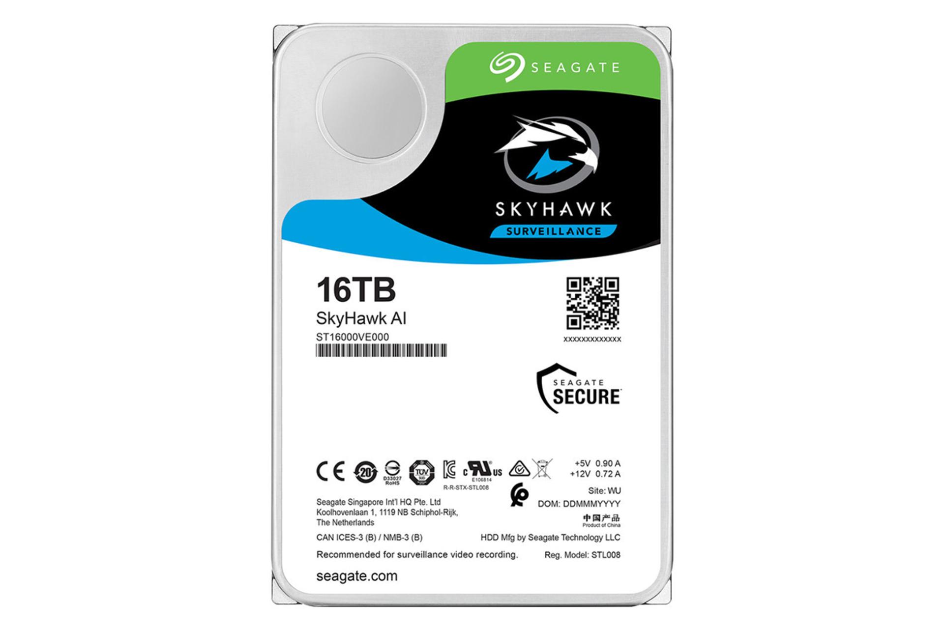 سیگیت ST16000VE00 Skyhawk AI Surveillance ظرفیت 16 ترابایت / Seagate ST16000VE00 Skyhawk AI Survei