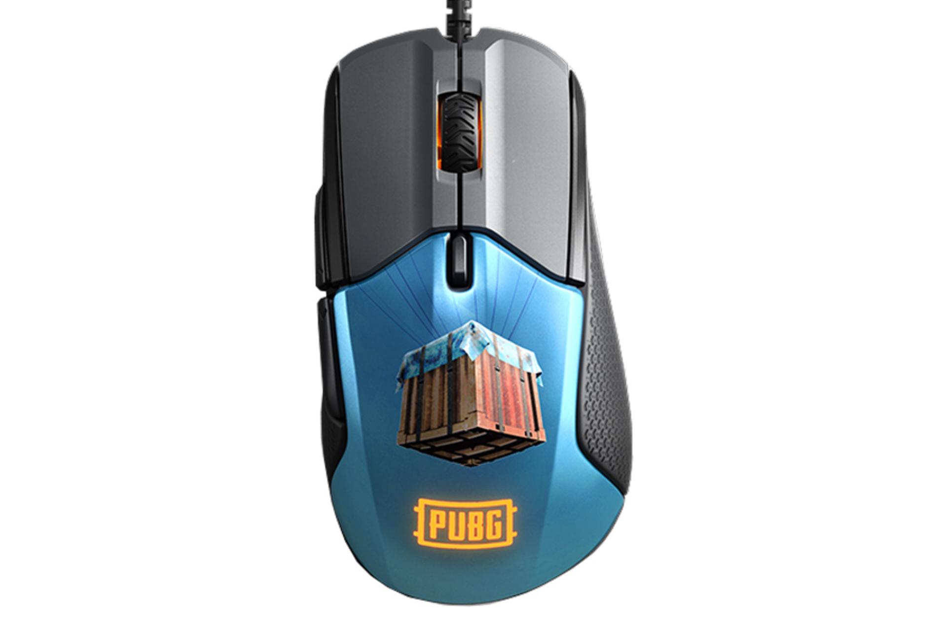 نمای روبرو ماوس استیل سریز RIVAL 310 PUBG EDITION