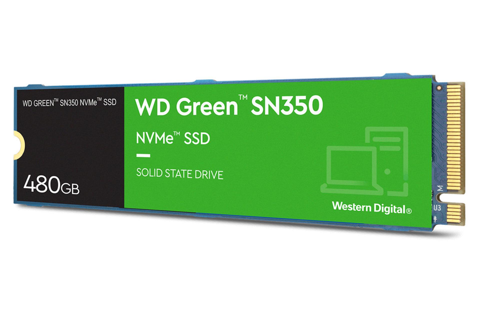 نمای راست SSD وسترن دیجیتال Green SN350 NVMe M.2 ظرفیت 480 گیگابایت
