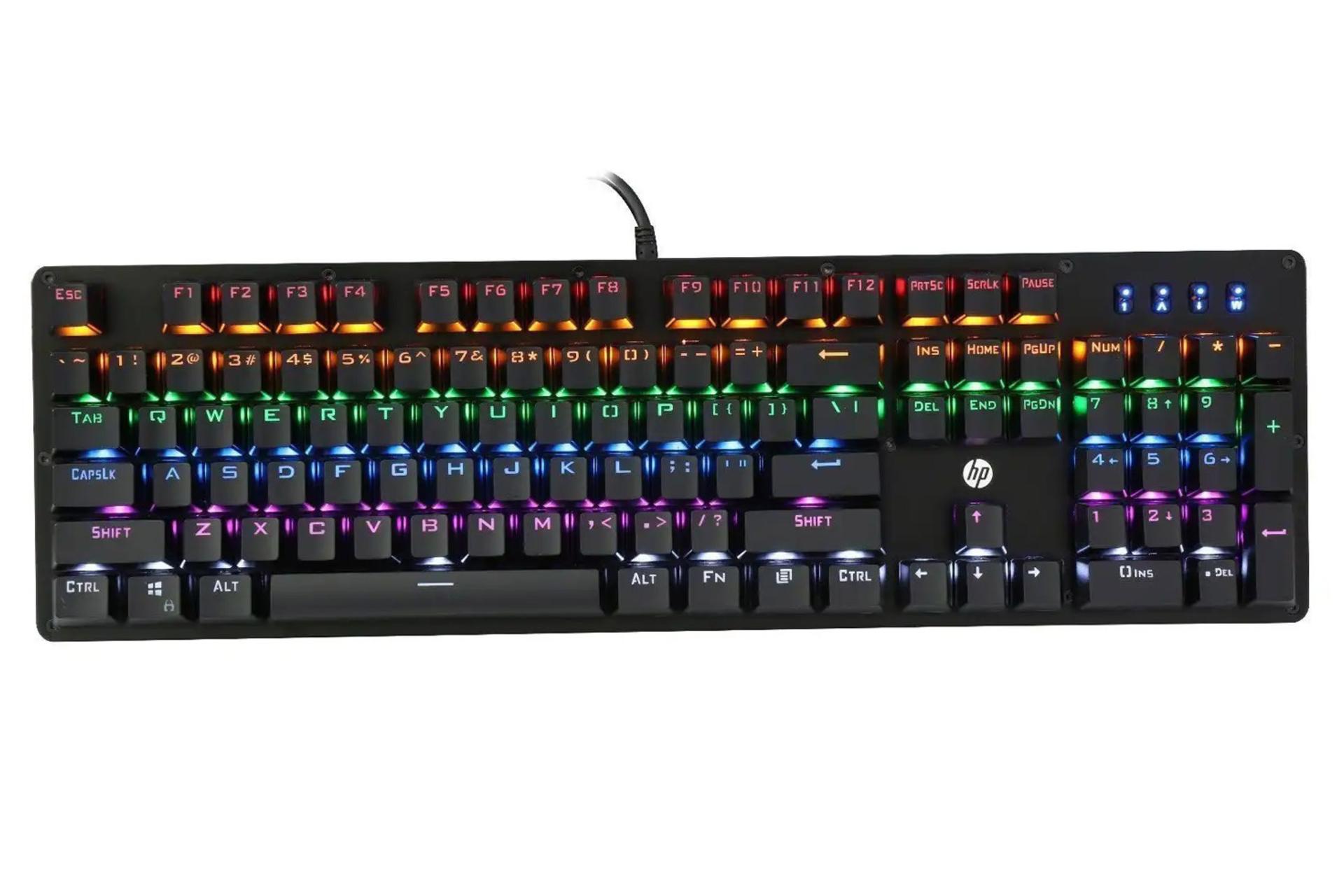 نمای روبرو کیبورد اچ پی GK100