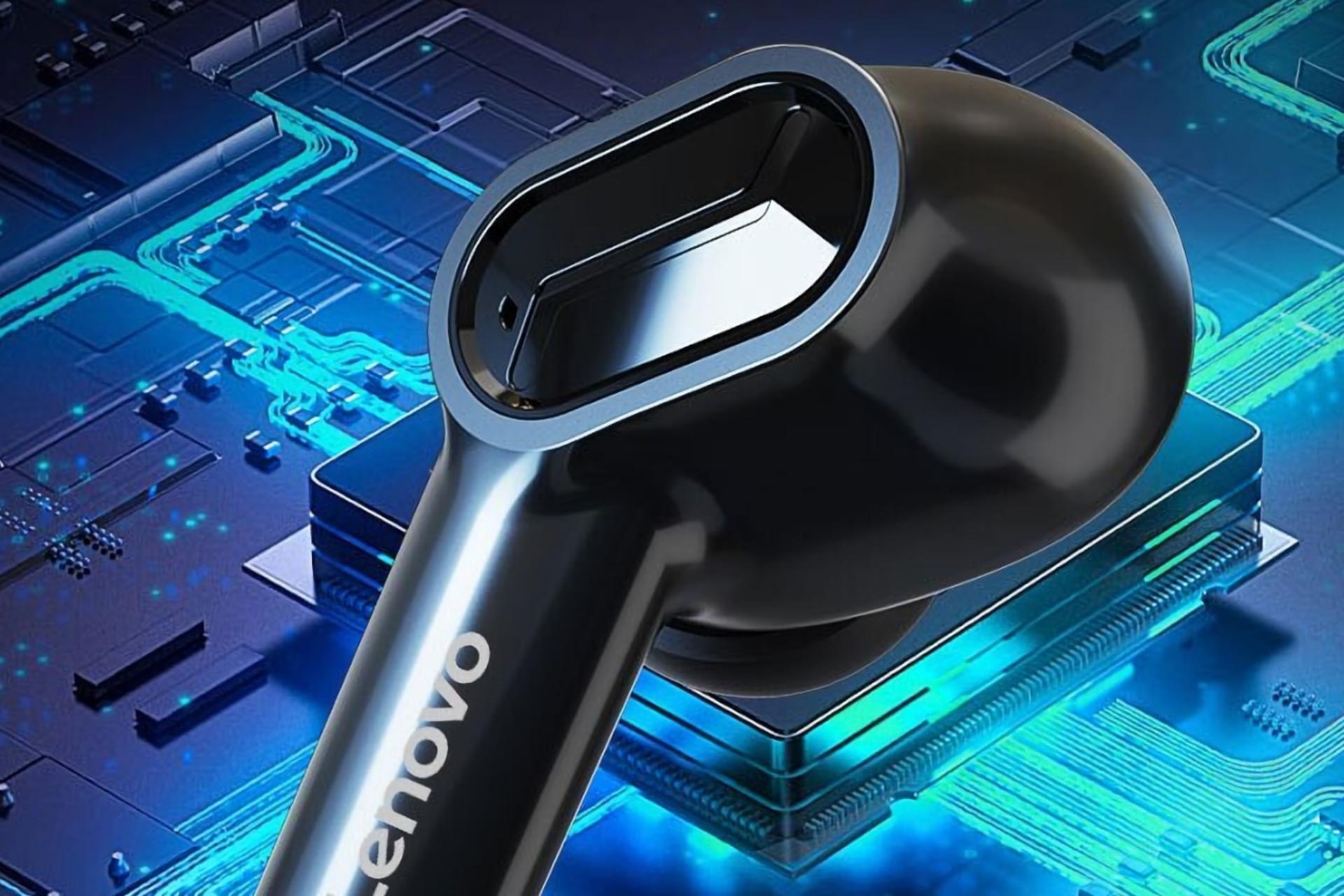 نمای کناری ایرباد بی سیم لنوو Lenovo ThinkPlus LivePods GM2