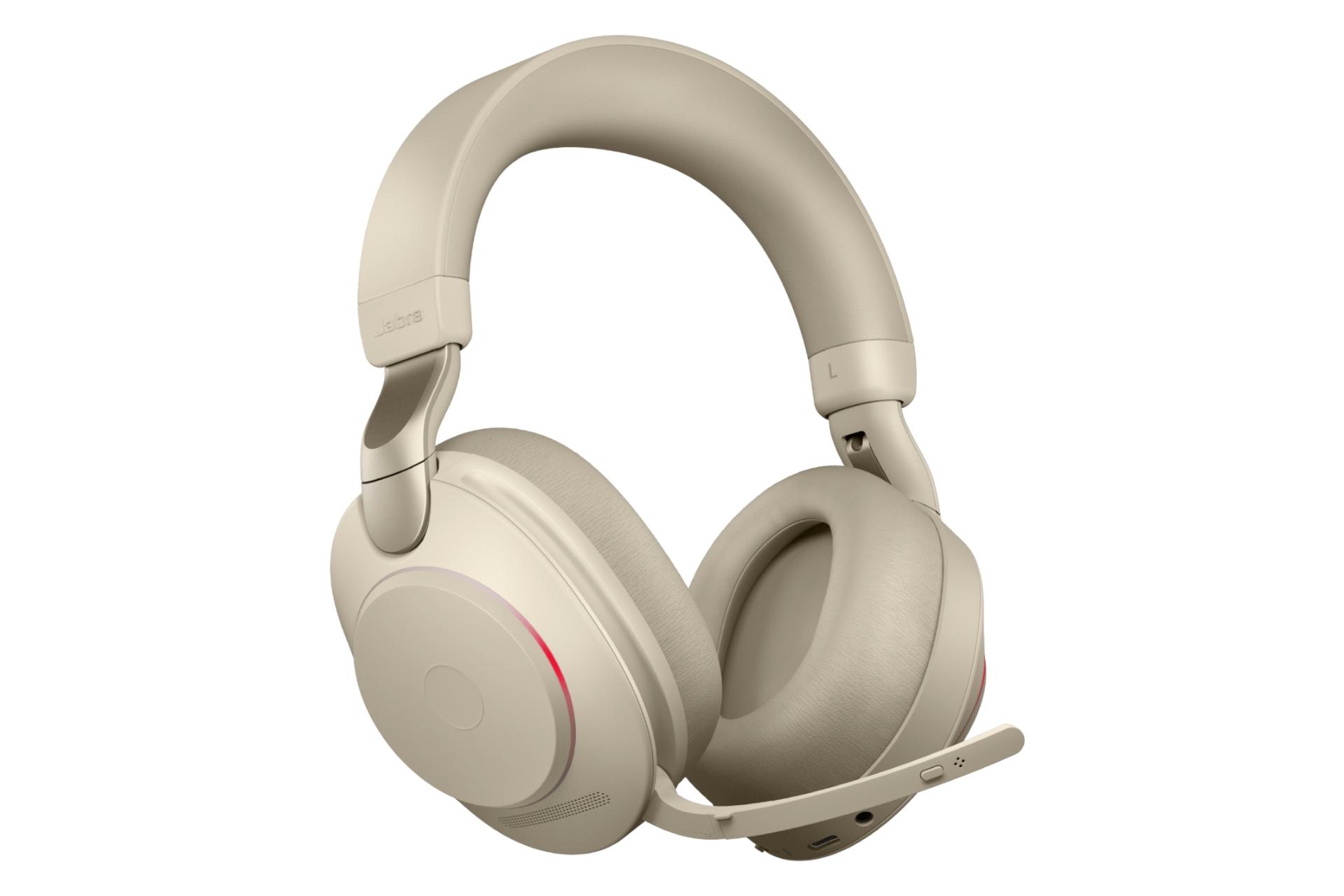 هدست بی سیم جبرا Jabra Evolve2 85 USB-A بژ