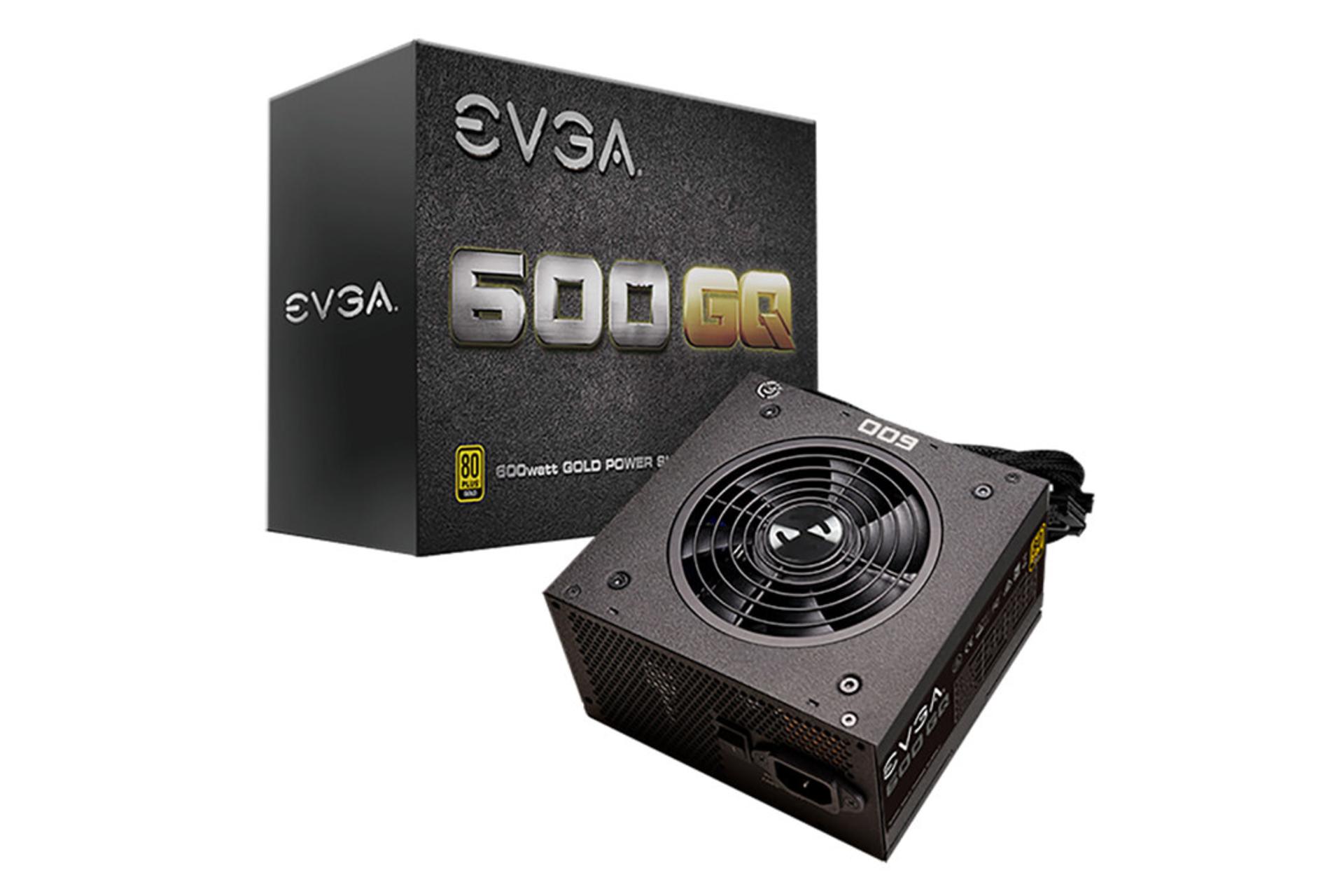 پاور کامپیوتر ای وی جی ای GQ با توان 600 وات بسته بندی