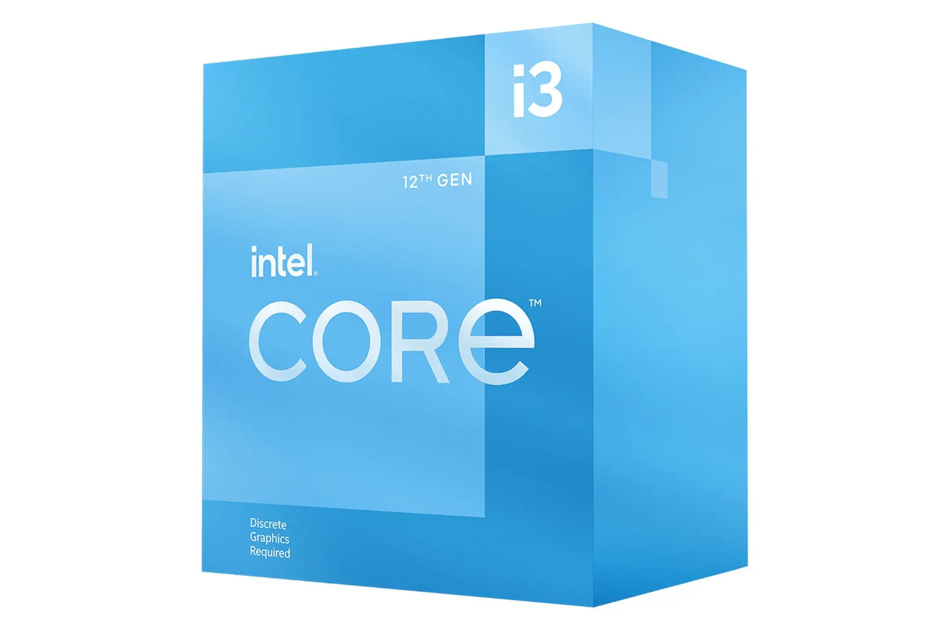 نمای راست جعبه پردازنده اینتل Intel Core i3-12100F