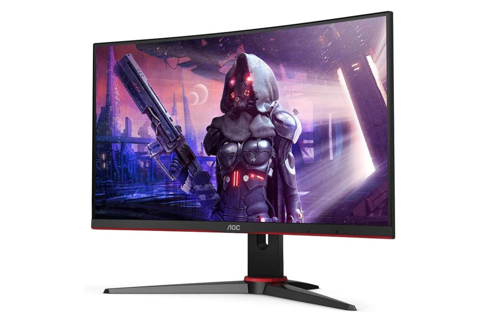 نمای جلو مانیتور ای او سی 24 اینچ مدل C24G2AE رنگ مشکی