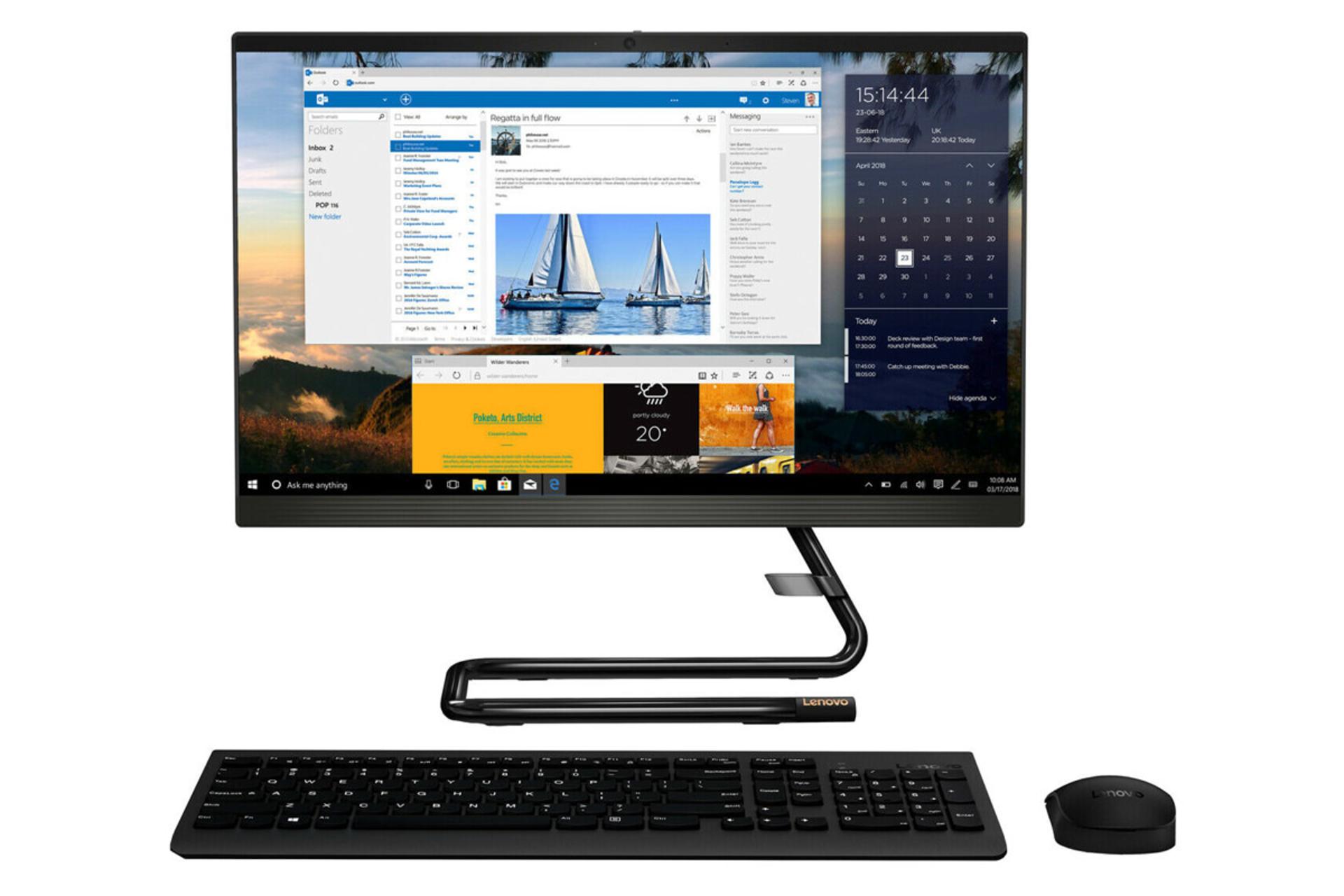 مرجع متخصصين ايران نماي روبرو كامپيوتر آل اين وان All in One Lenovo IdeaCentre A340-24IWL