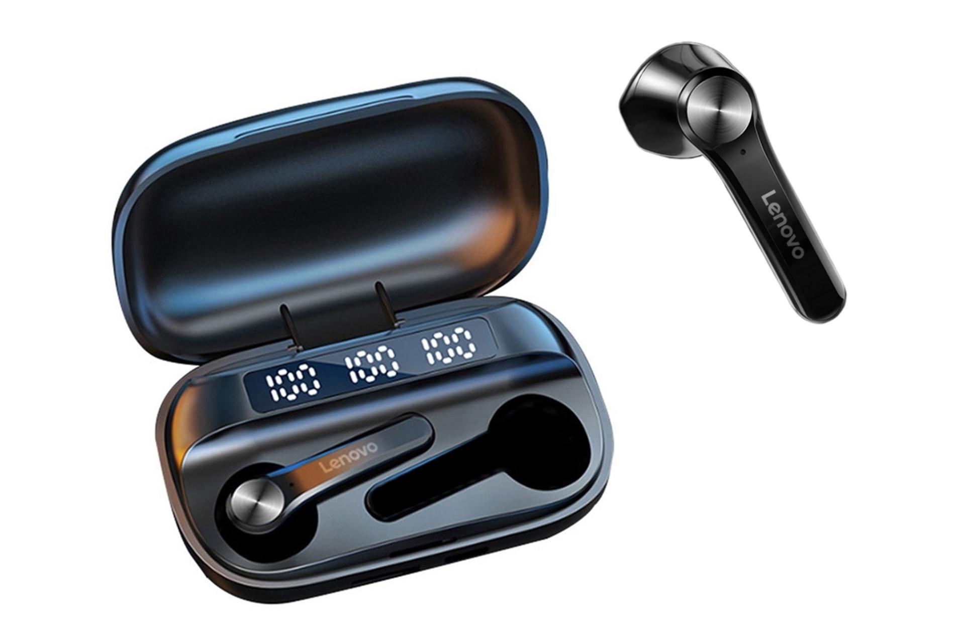 ایرباد تو گوشی بی سیم لنوو Lenovo QT81 مشکی