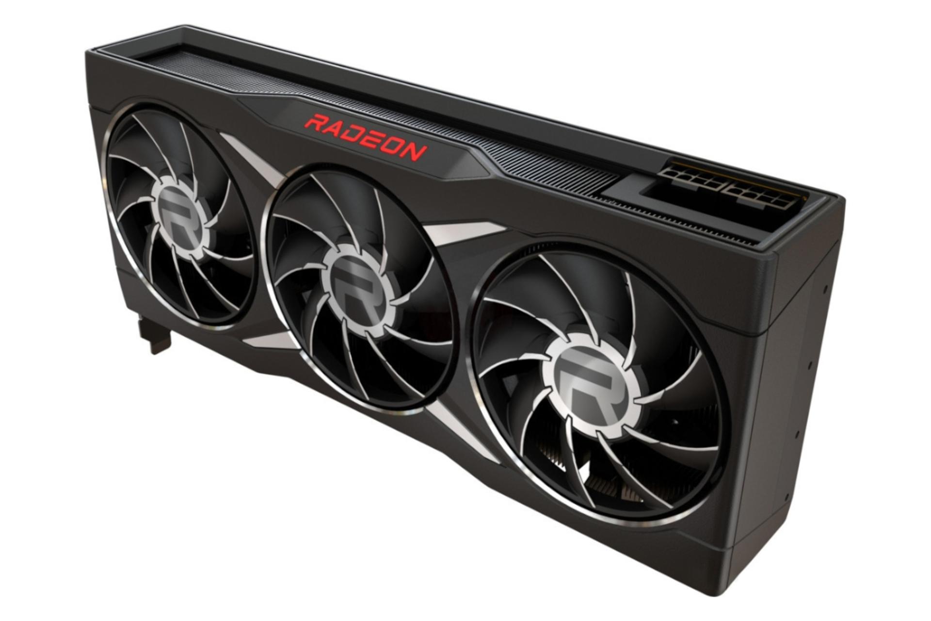 نمای جانبی کارت گرافیک AMD رادئون AMD Radeon RX 6950 XT