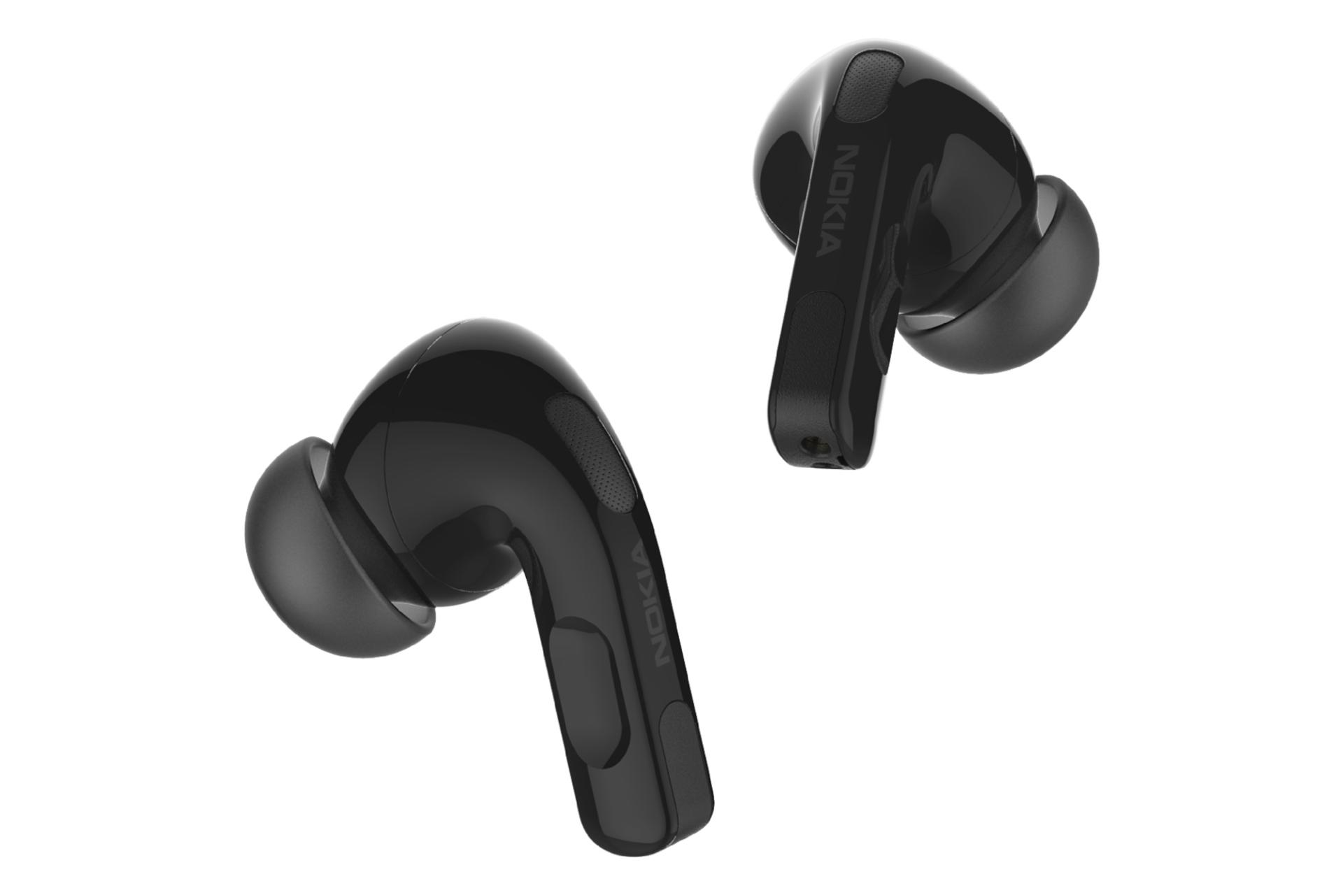 نمای جانبی ایرباد بی سیم نوکیا Nokia Go Earbuds Plus TWS-201 مشکی