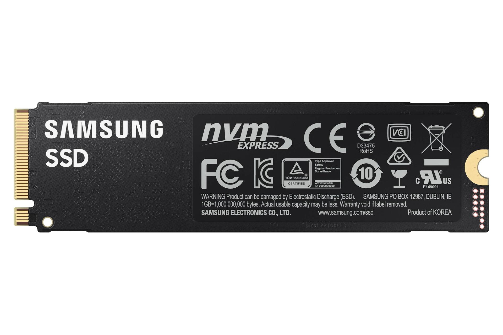 مرجع متخصصين ايران نماي پشت SSD سامسونگ 980 پرو NVMe M.2 Samsung 980 Pro