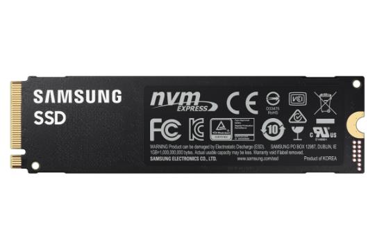 نمای پشت SSD سامسونگ 980 پرو NVMe M.2 Samsung 980 Pro