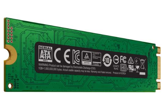 نمای چپ پشت SSD سامسونگ Samsung 860 EVO SATA M.2