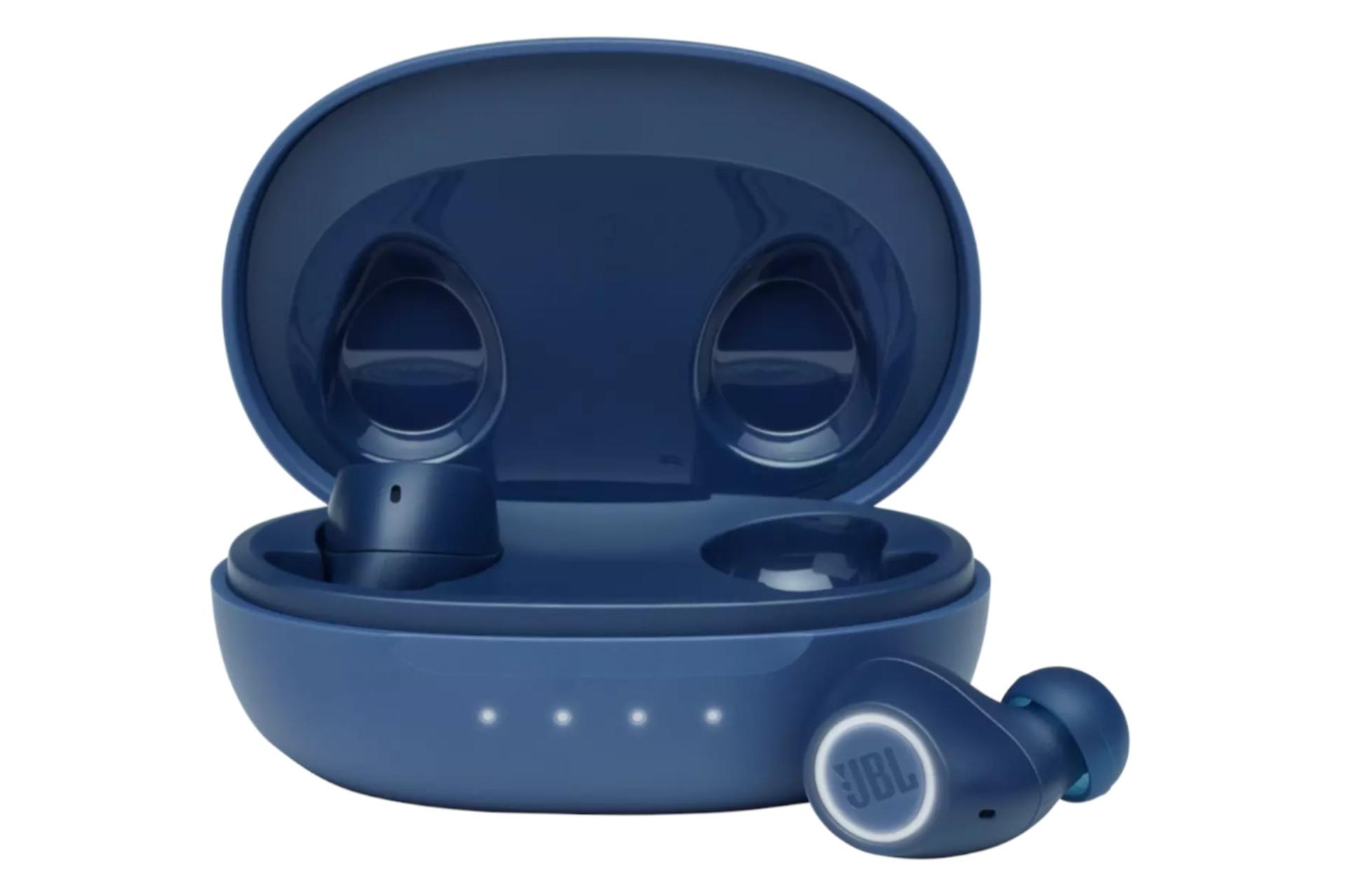 محفظه شارژ ایرباد بی سیم جی بی ال JBL Free II آبی