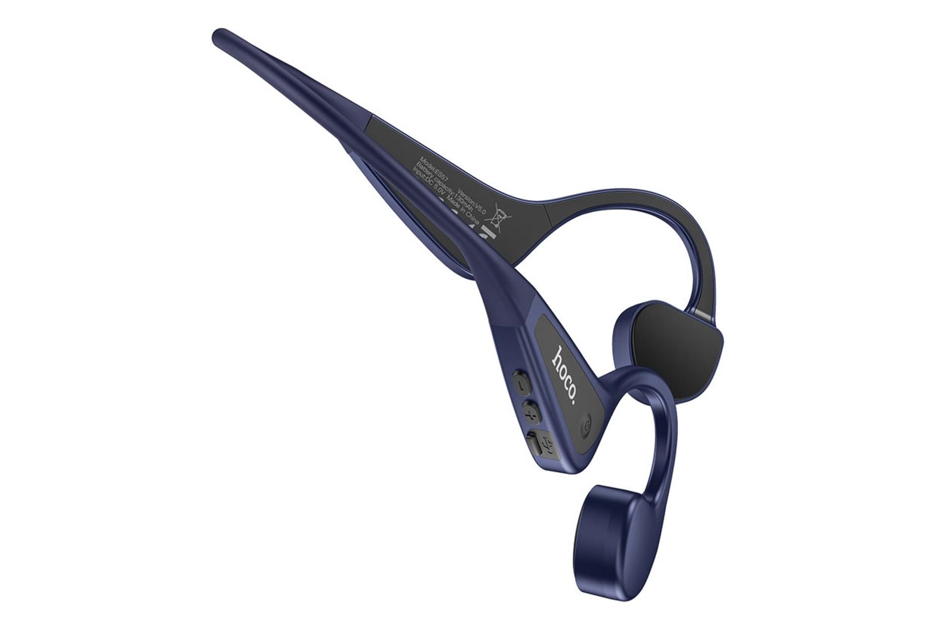 نمای جانبی هدفون بی سیم هوکو HOCO ES57 آبی
