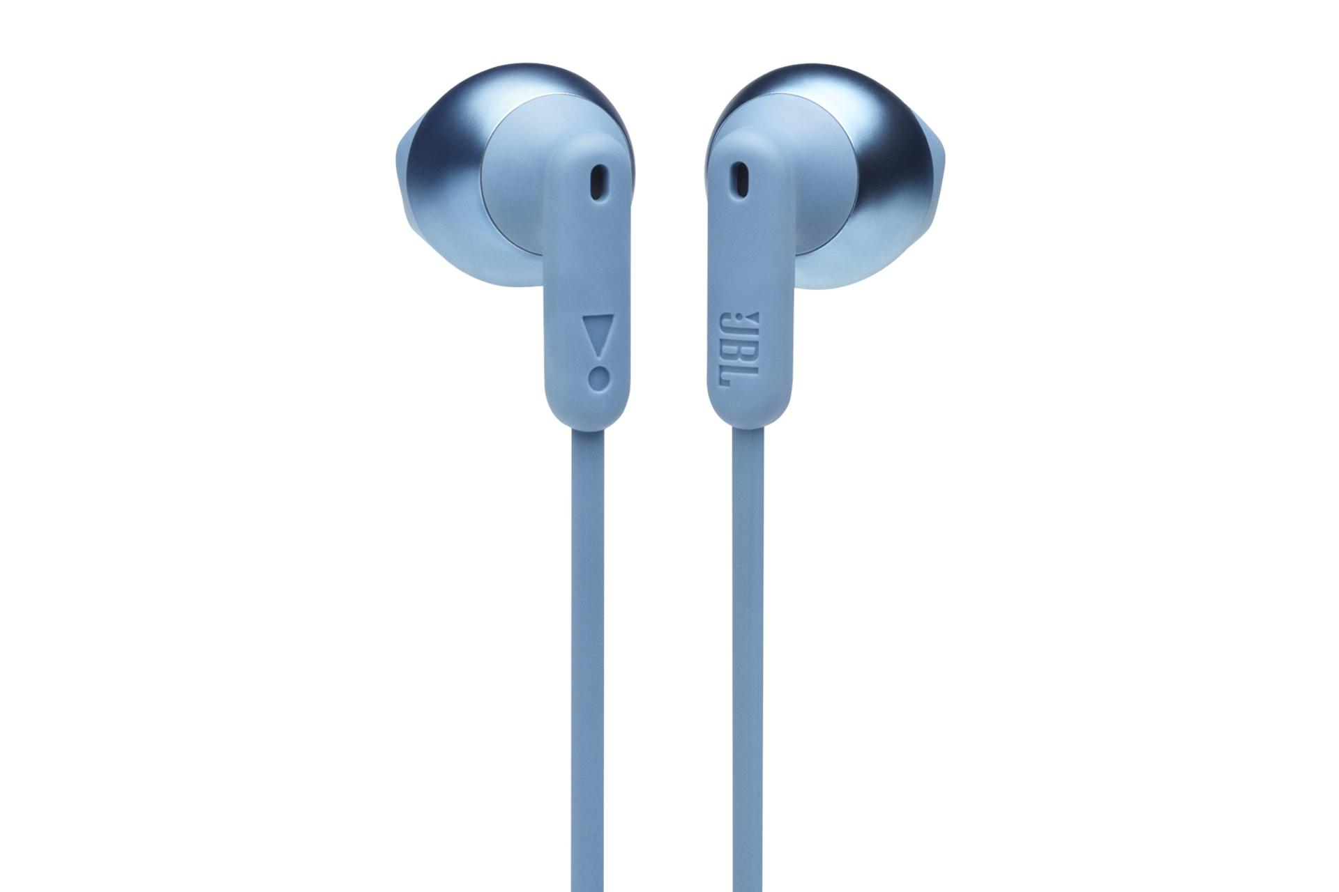 نمای جانبی هدفون بی سیم جی بی ال JBL TUNE 215BT آبی