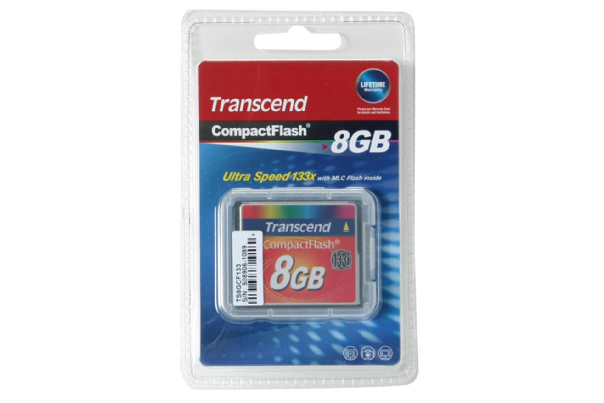 جعبه کارت حافظه ترنسند CF 133 با ظرفیت 8 گیگابایت مدل TS8GCF133