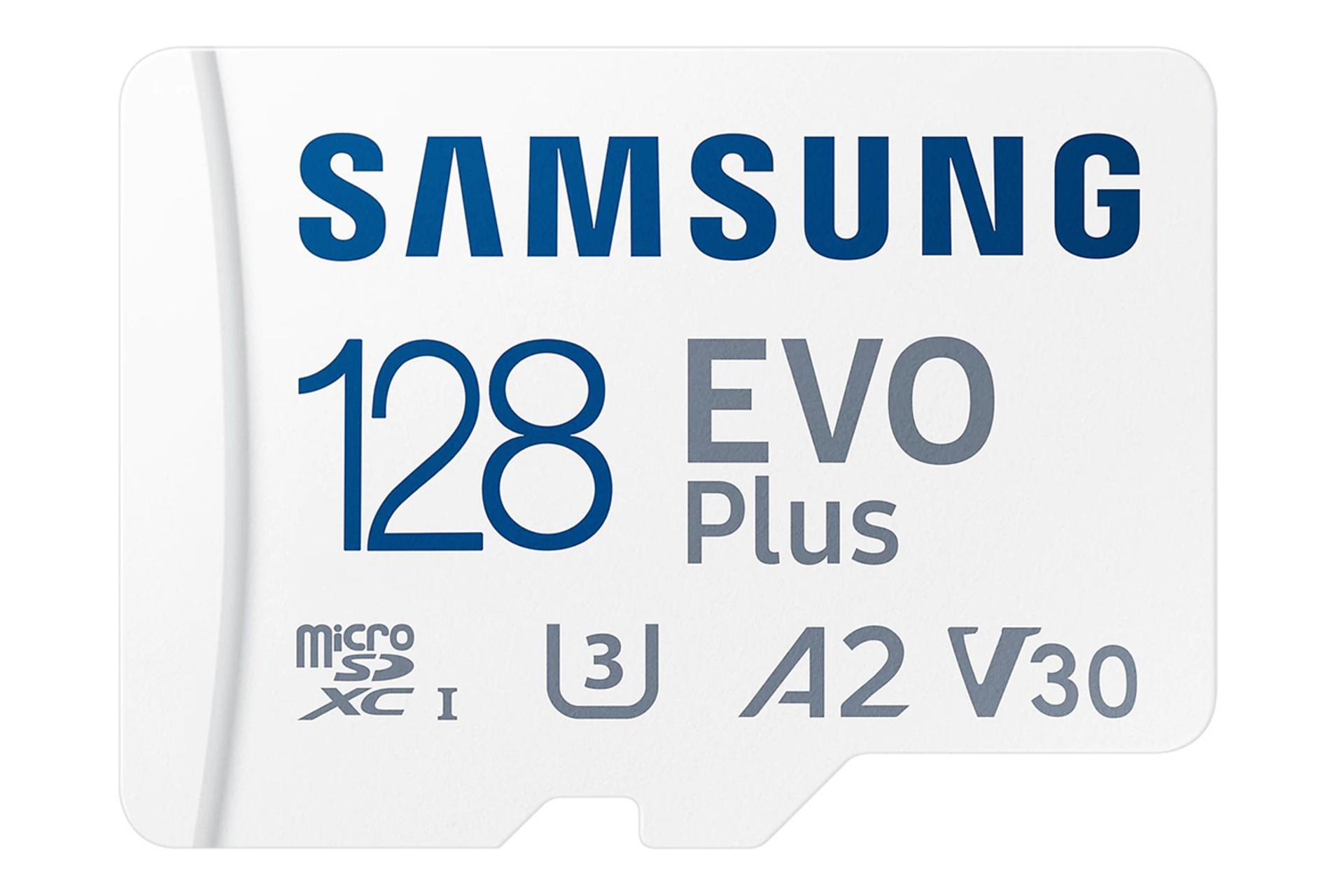 کارت حافظه سامسونگ microSDXC با ظرفیت 128 گیگابایت مدل Evo Plus 2021 کلاس 10