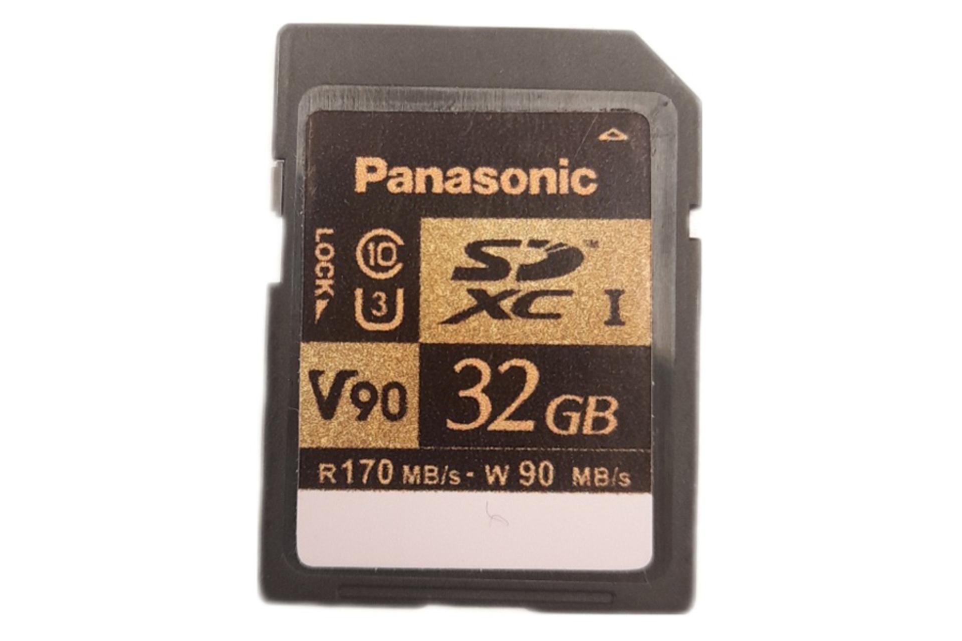 کارت حافظه پاناسونیک microSDHC با ظرفیت 32 گیگابایت مدل RP-SDZA32G V90 کلاس 10