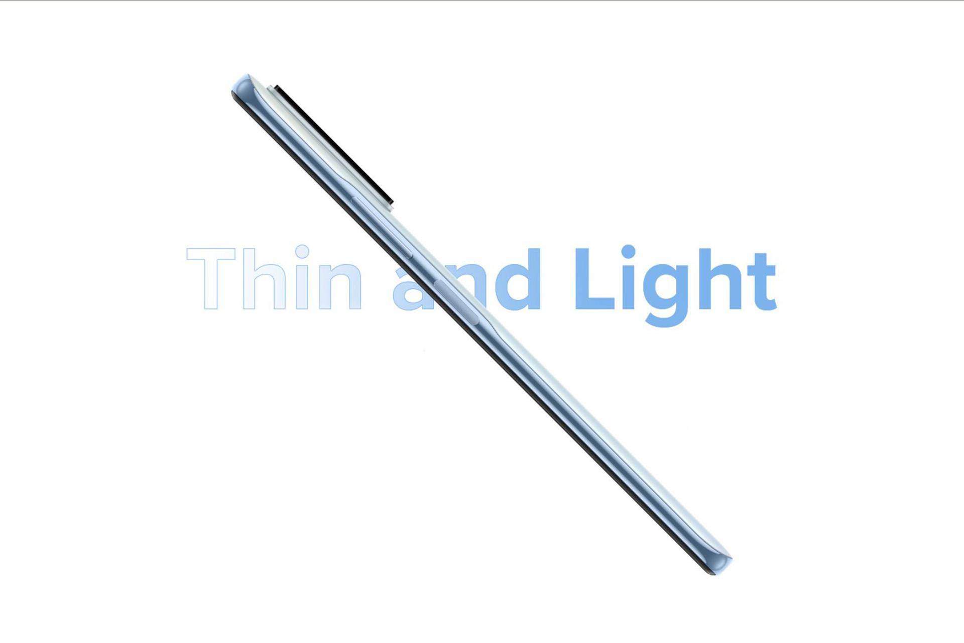 نمای کناری موبایل ردمی نوت 10 پرو شیائومی نسخه هند رنگ آبی