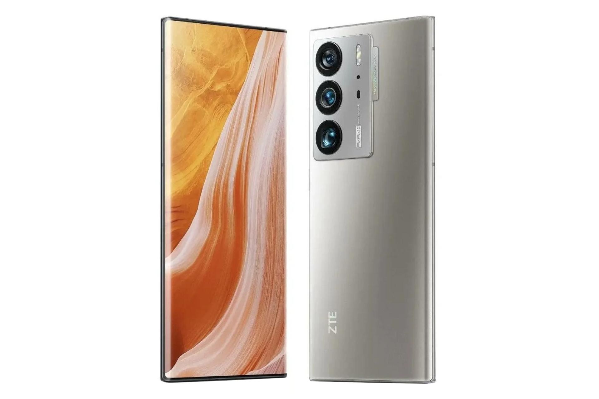 گوشی موبایل اکسون 40 اولترا زد تی ای / ZTE Axon 40 Ultra نقره ای