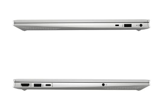 نمای کنار لپ تاپ اچ پی پاویلیون 15-EG0354 و نمایش پورت ها
