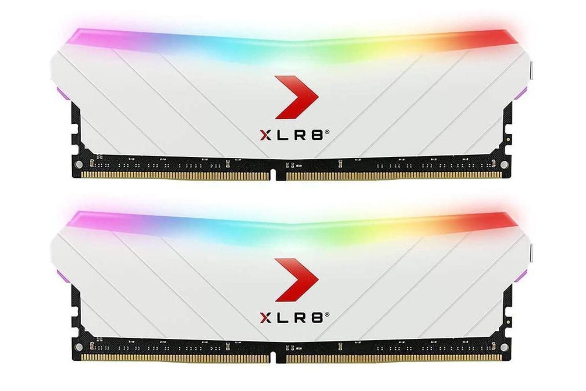 نمای روبرو رم پی ان وای XLR8 Gaming EPIC-X RGB White Edition ظرفیت 32 گیگابایت (2x16)