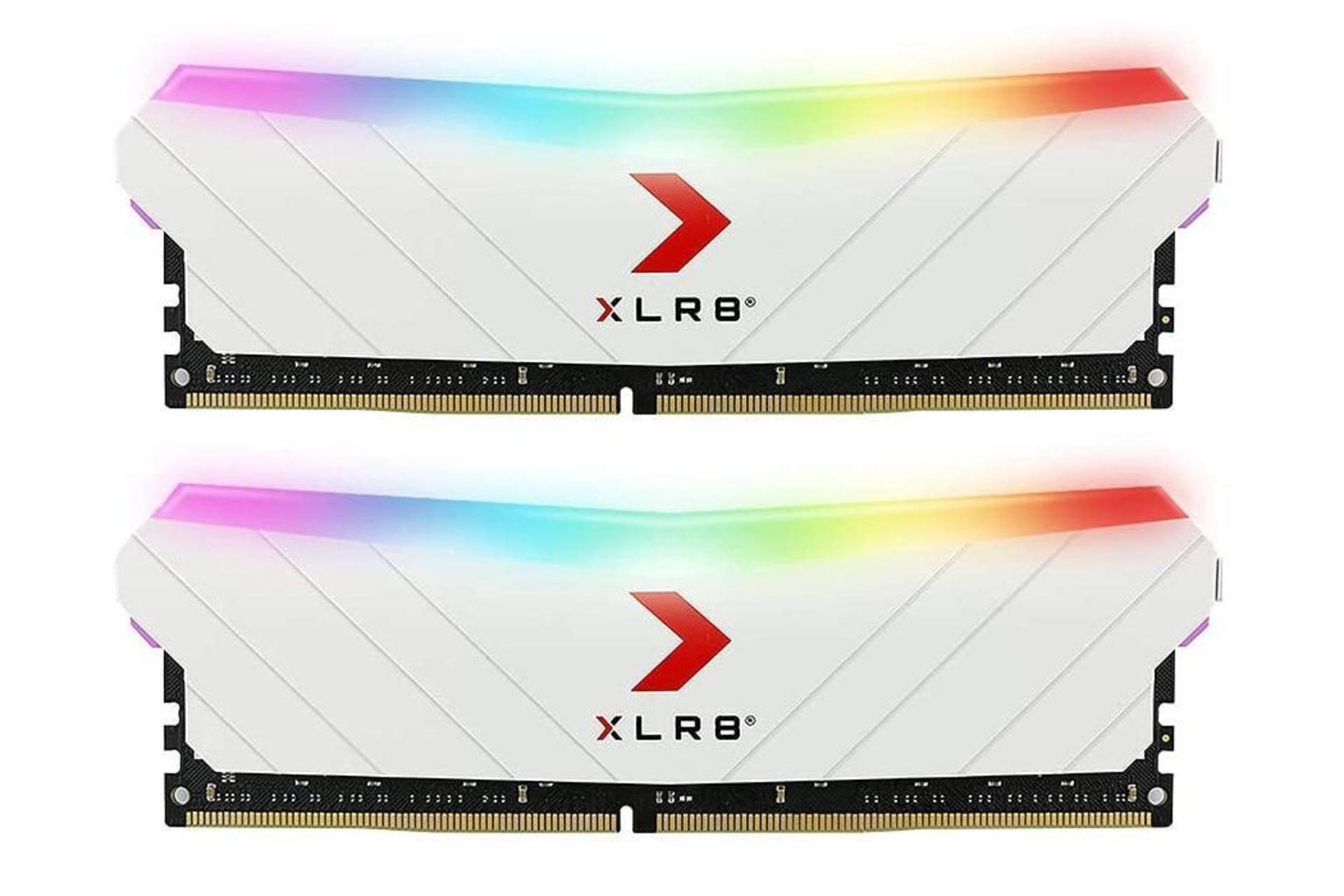 نمای روبرو رم پی ان وای XLR8 Gaming EPIC-X RGB White Edition ظرفیت 32 گیگابایت (2x16)
