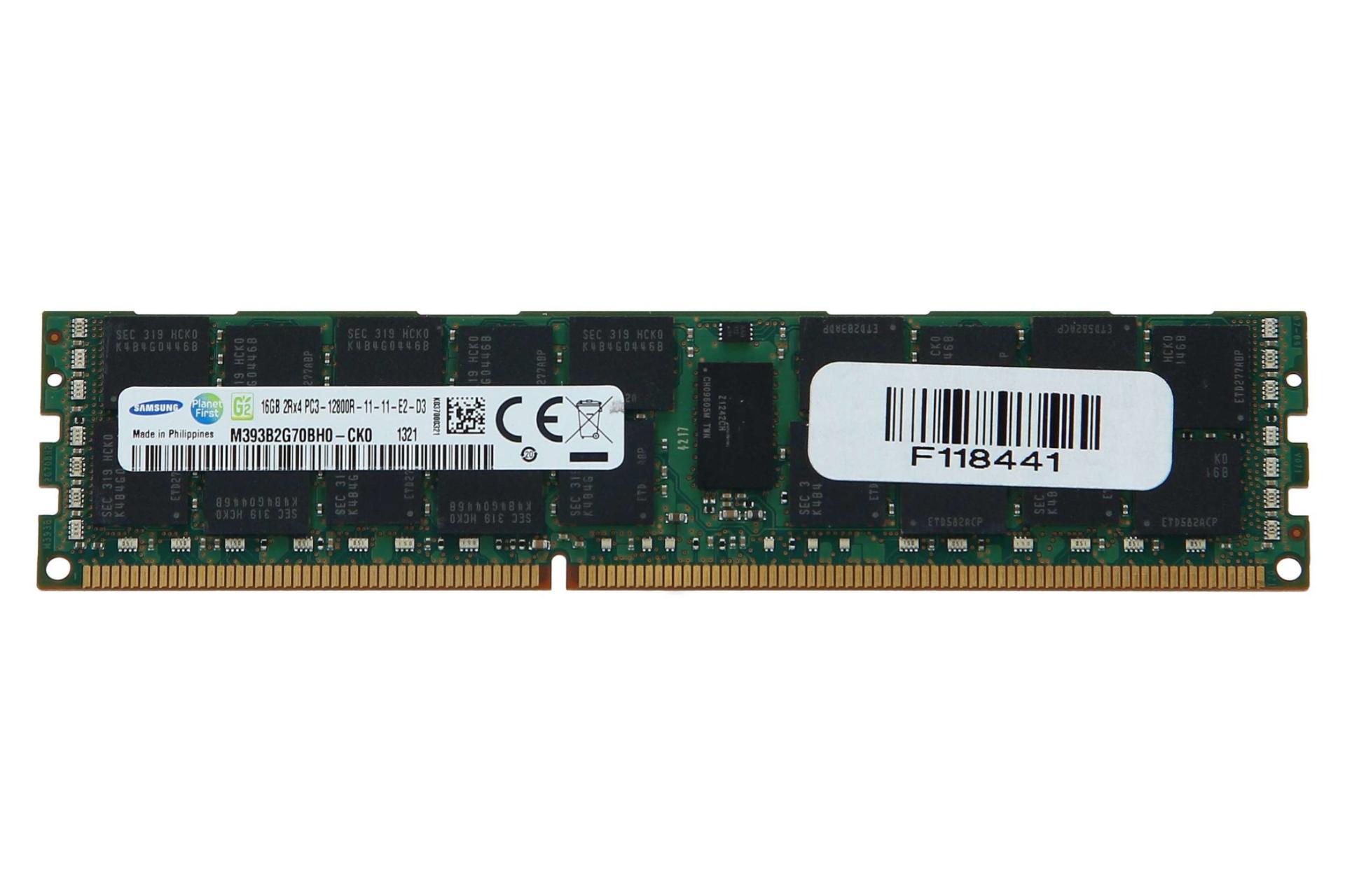 رم سامسونگ M393B2G70BH0-CK0 ظرفیت 16 گیگابایت از نوع DDR3-1600