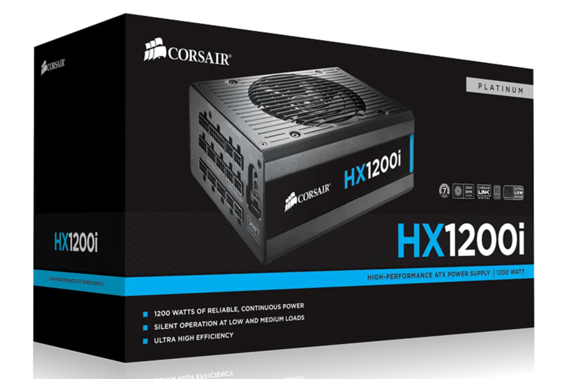 جعبه پاور کامپیوتر کورسیر HX1200i Platinum با توان 1200 وات