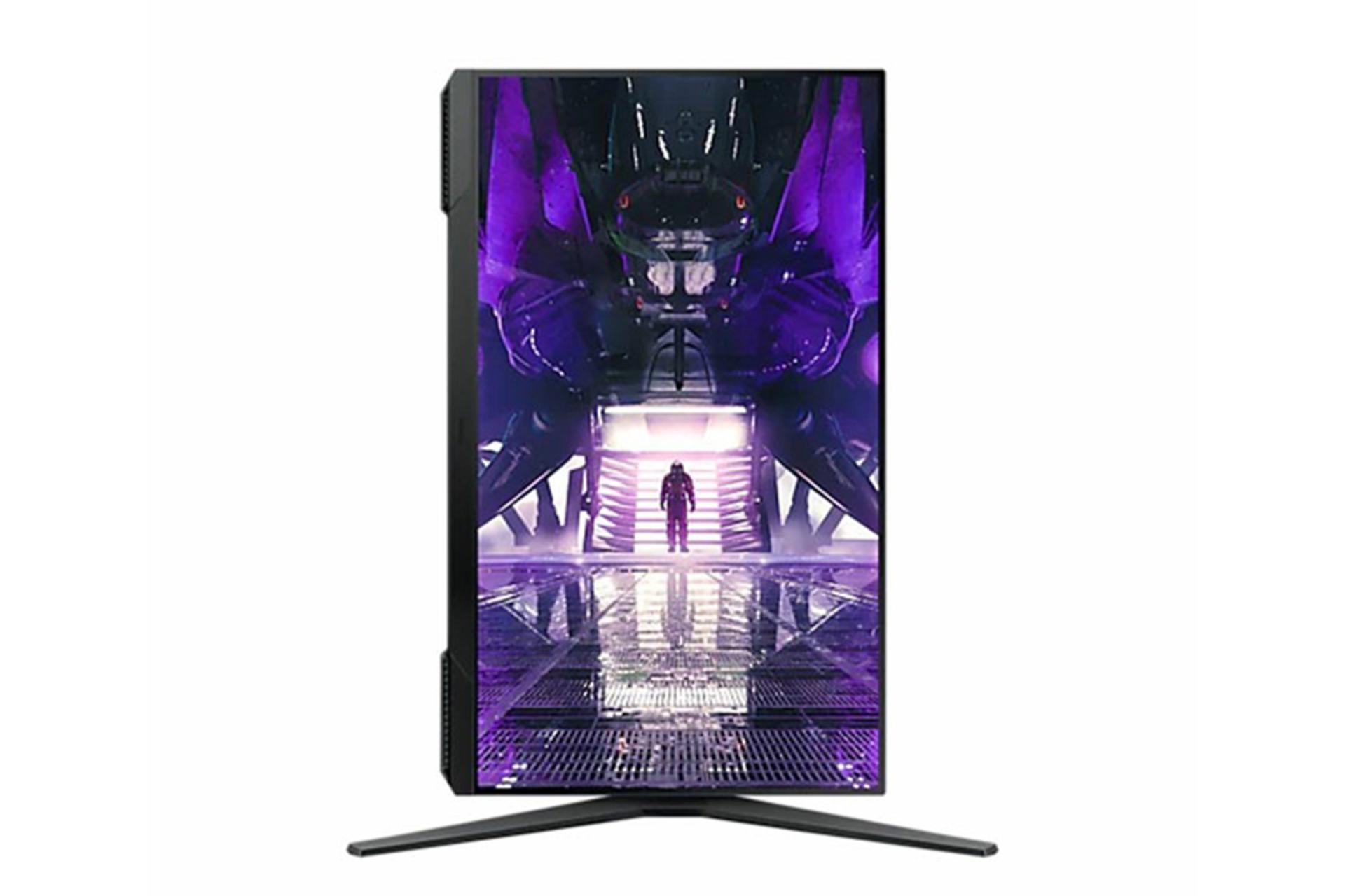 نمای جلو مانیتور سامسونگ 24 اینچ مدل LS24AG320NM بصورت عمودی