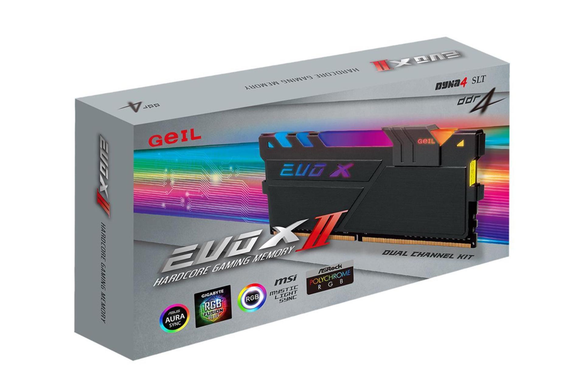 جعبه رم گیل EVO X II ظرفیت 16 گیگابایت (2x8) از نوع DDR4-4000