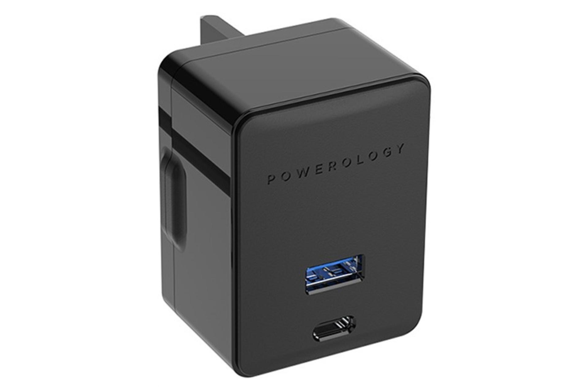 نمای جانبی شارژر پاورولوجی P36PDQCUKCBK