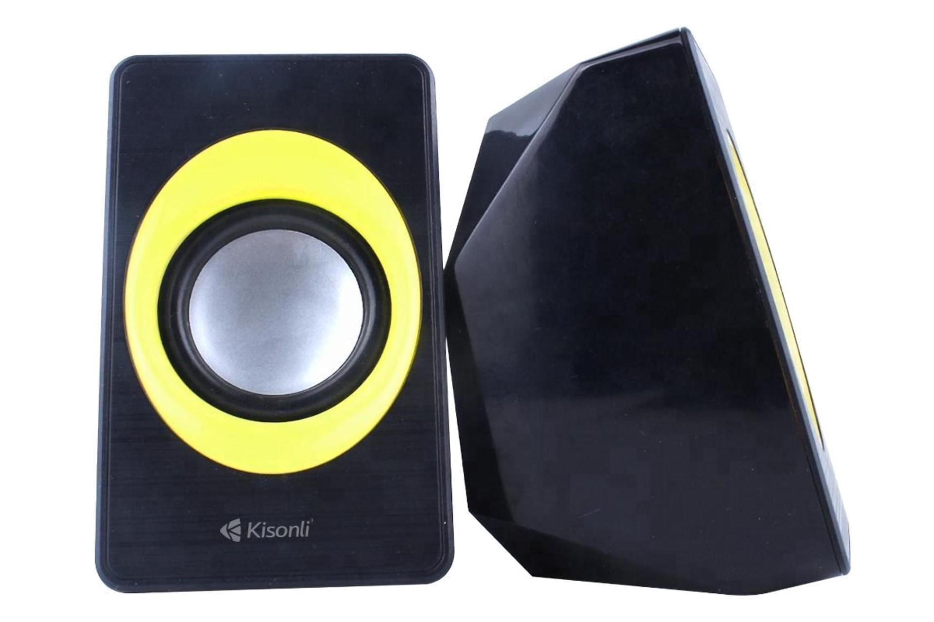 نمای جانبی اسپیکر کیسونلی Kisonli A-303 زرد