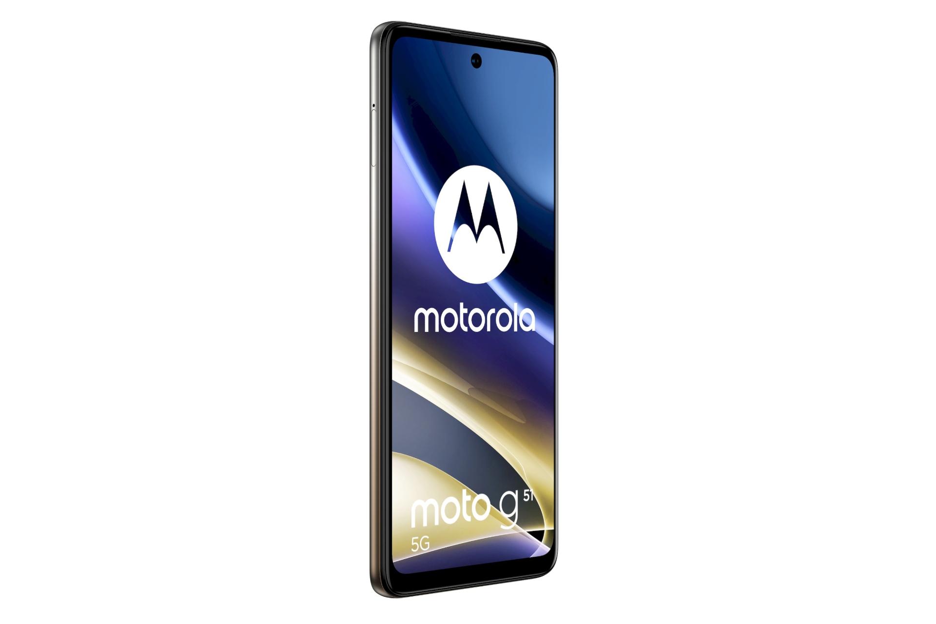 نمای چپ گوشی موبایل موتو G51 موتورولا / Motorola Moto G51 طلایی