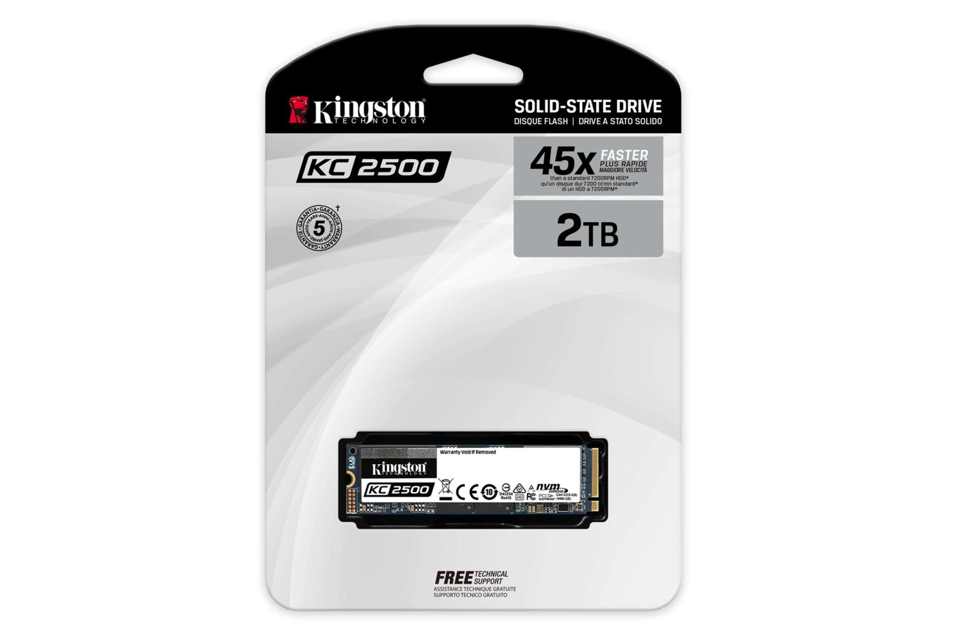 جعبه SSD کینگستون KC2500 M.2 ظرفیت 2 ترابایت