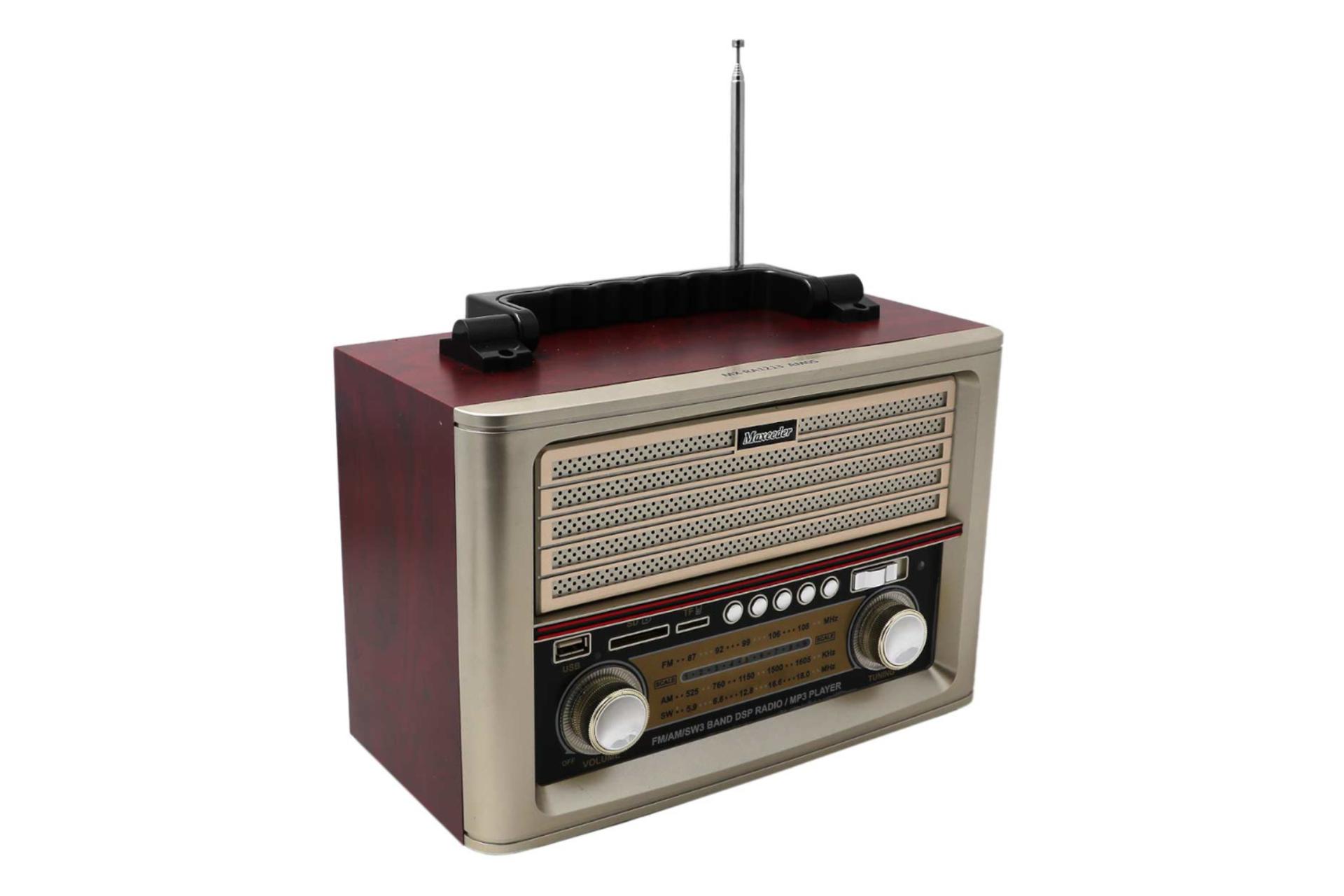 نمای چپ اسپیکر مکسیدر Maxeeder MX-RA1213 AM05 قهوه ای