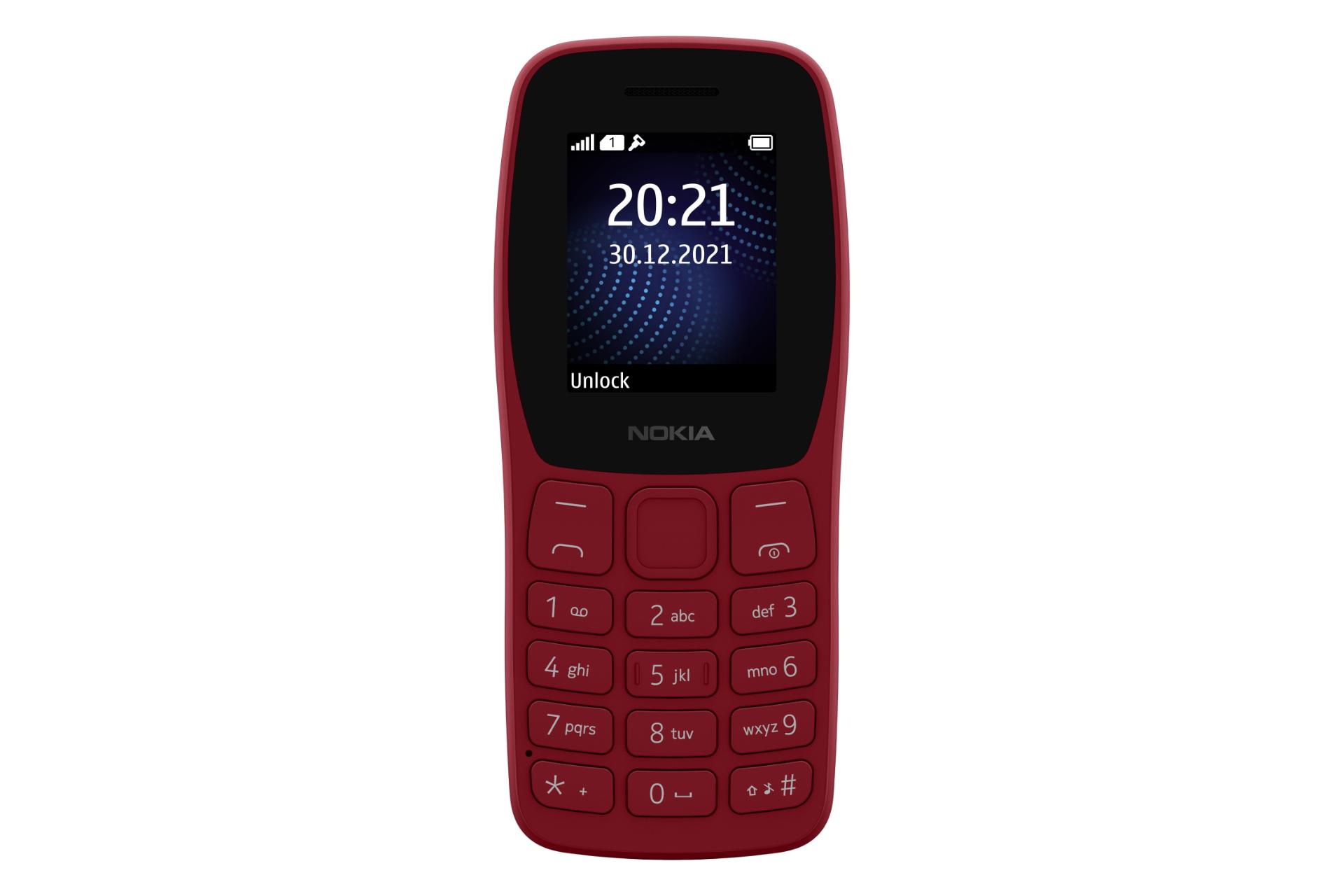پنل جلو گوشی موبایل نوکیا Nokia 105 Plus 2022 قرمز