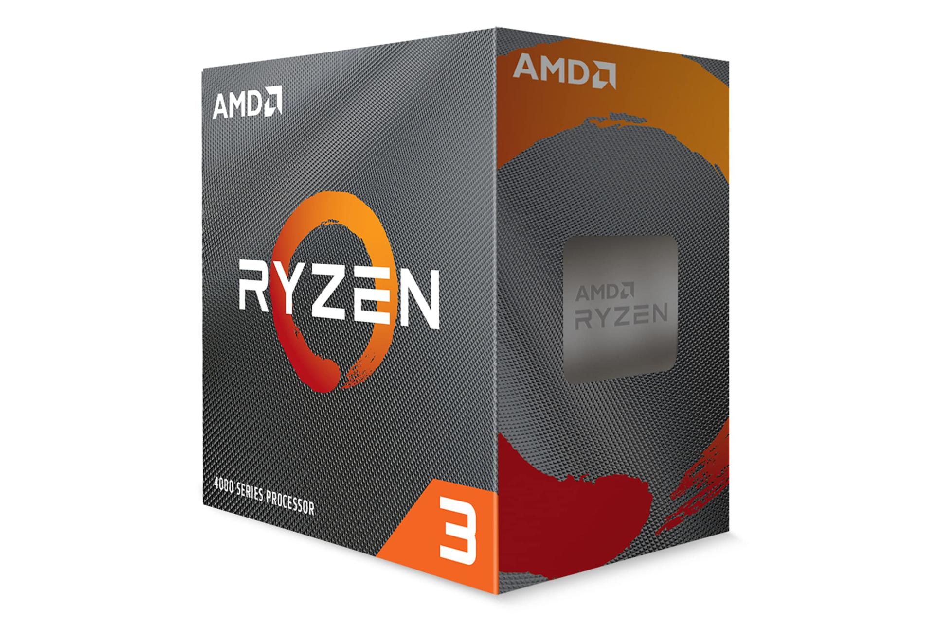 نمای راست جعبه پردازنده ای ام دی رایزن AMD Ryzen 3 4100