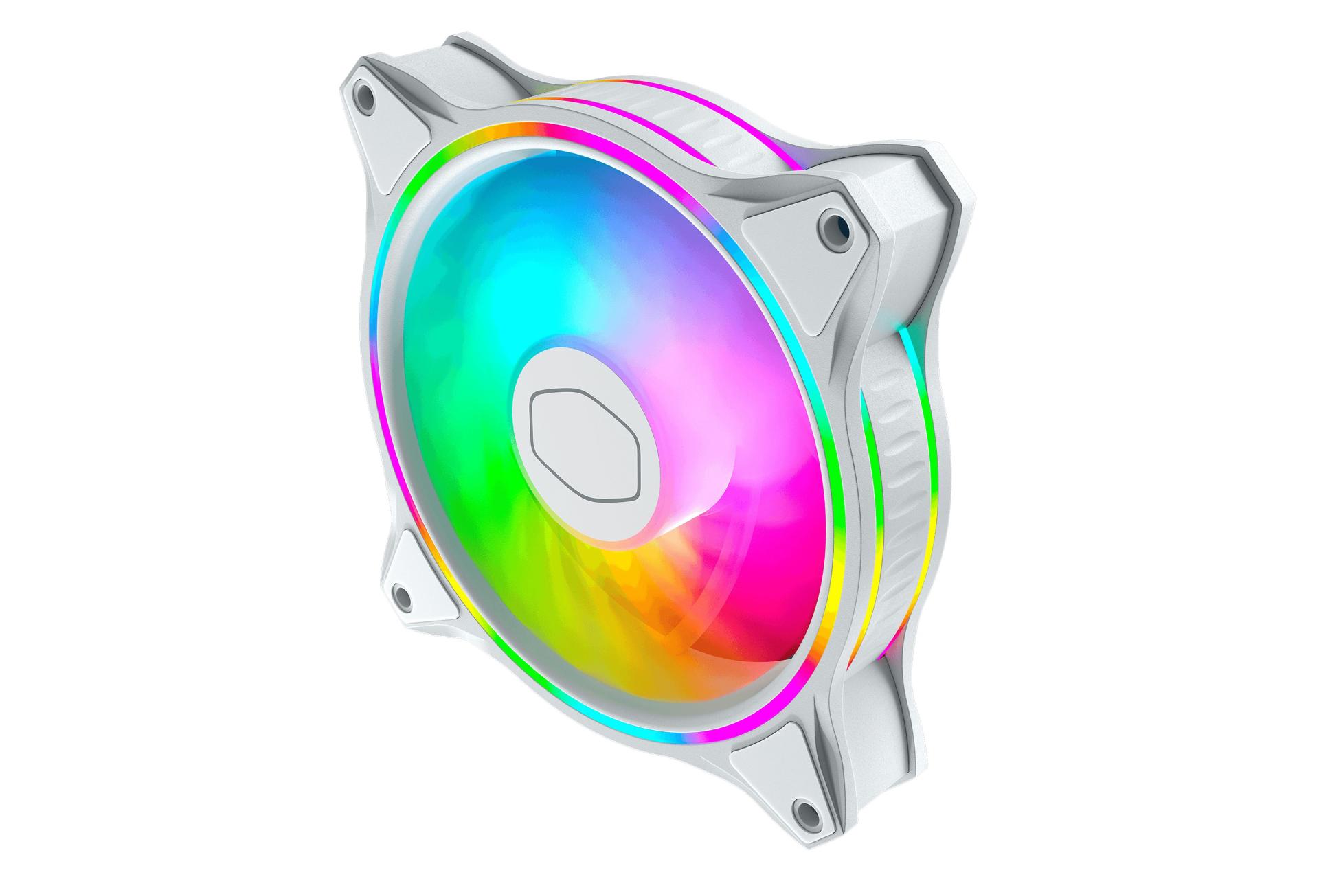 نمای جانبی فن کیس کولر مستر MASTERFAN MF140 HALO WHITE EDITION