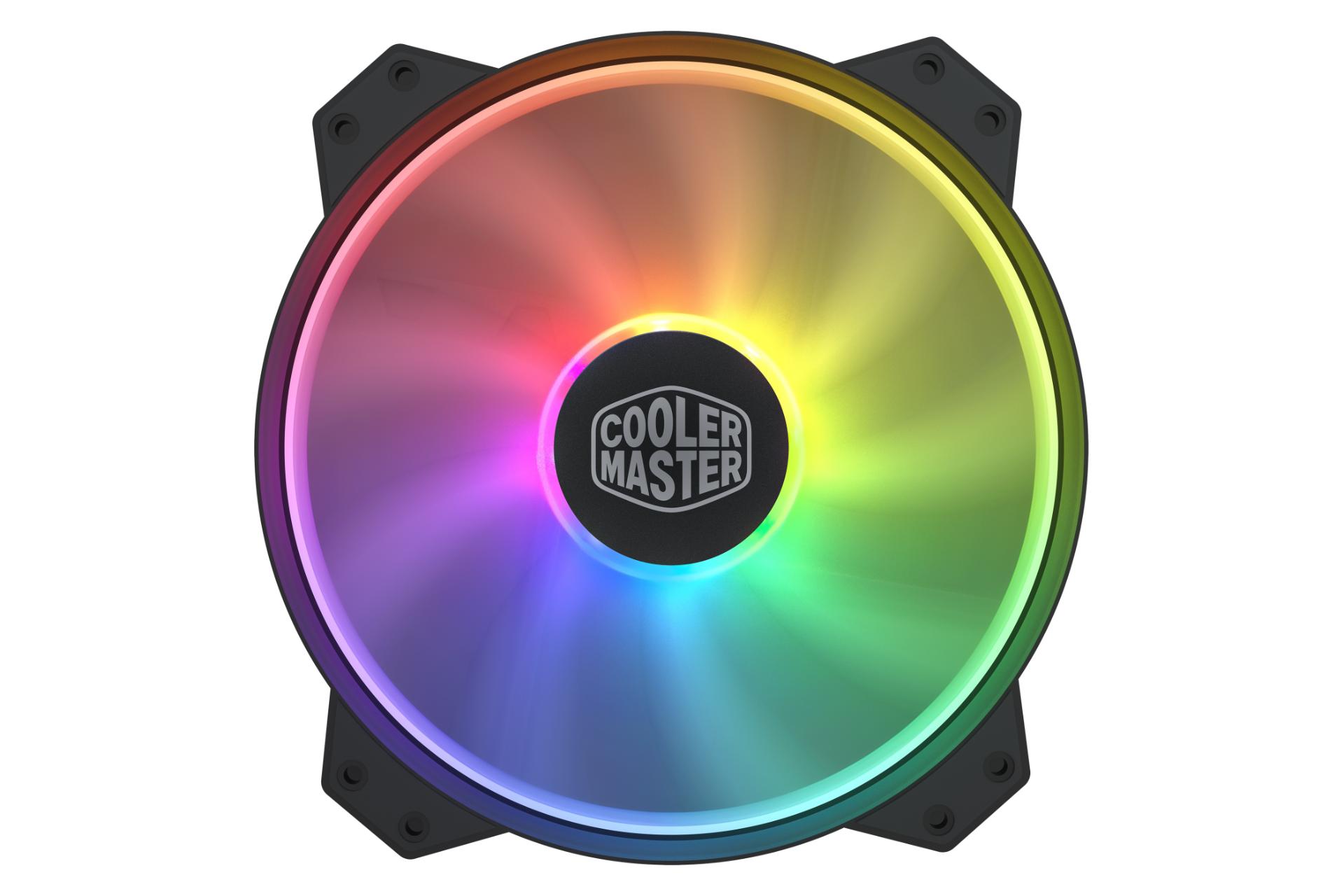 نمای روبرو فن کیس کولر مستر MASTERFAN MF200R ARGB