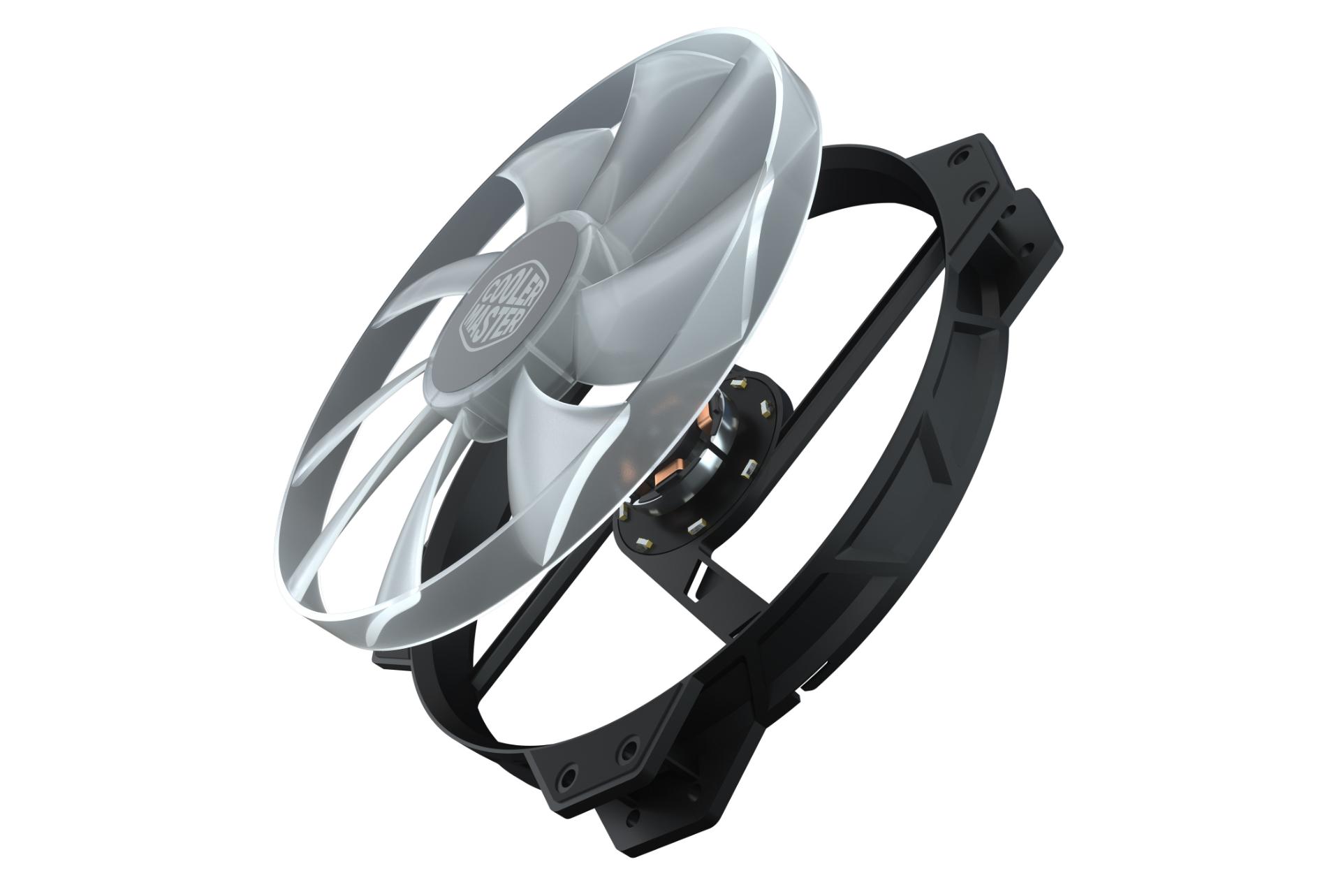 امکان جداسازی پره های فن فن کیس کولر مستر MASTERFAN MF200R ARGB