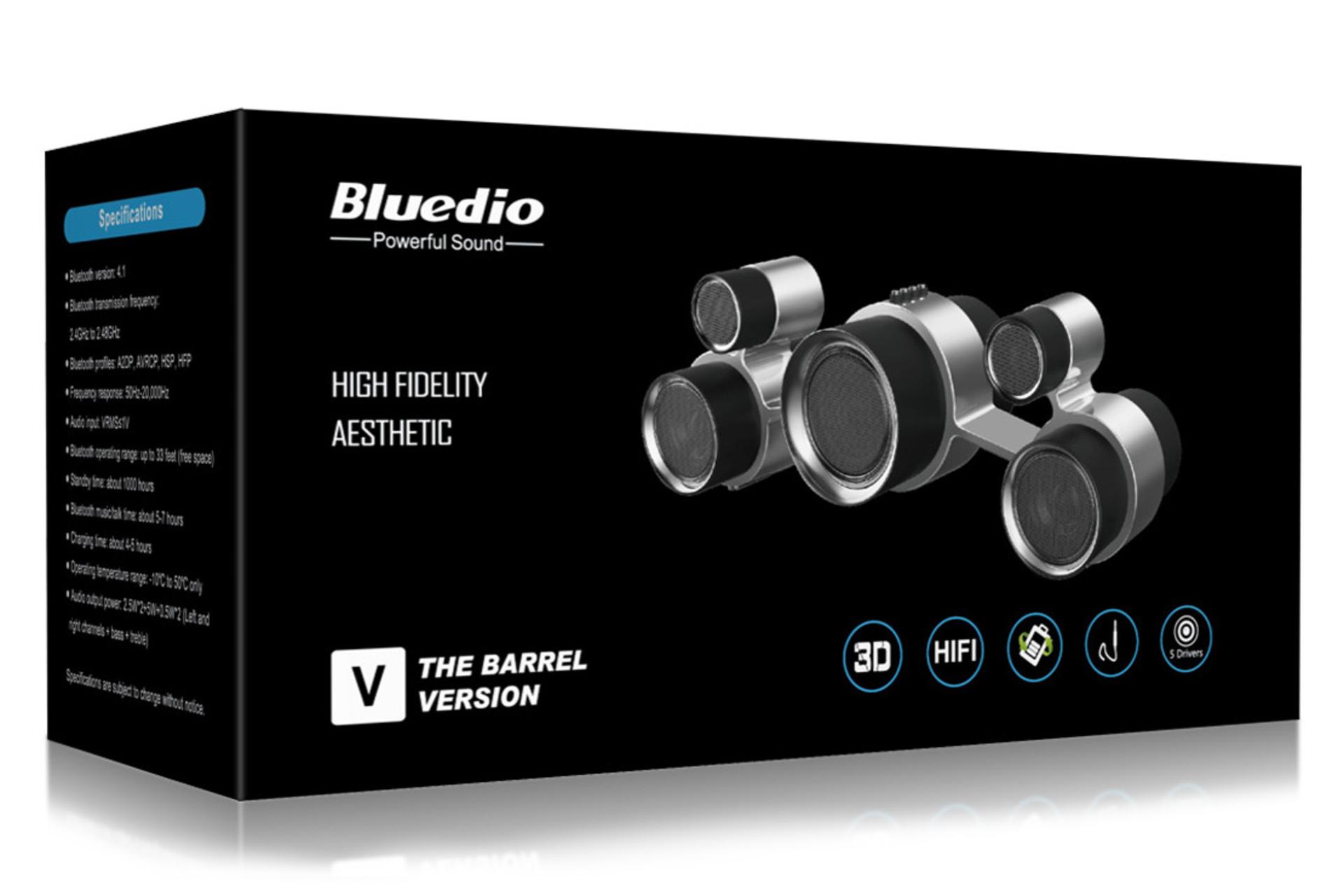 جعبه اسپیکر بلاژیو Bluedio V Barrel