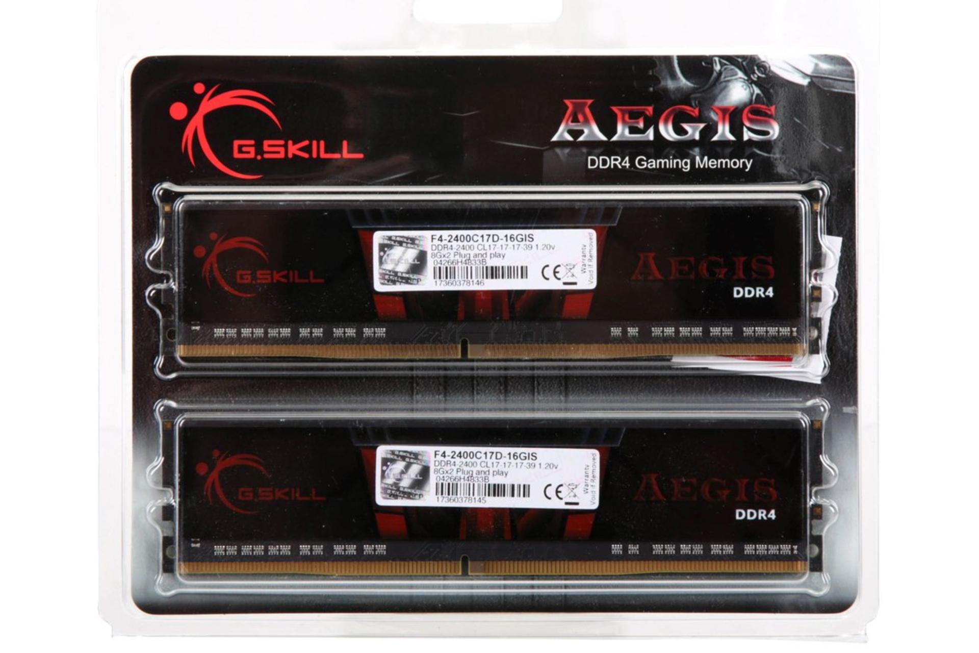 جعبه رم جی اسکیل Aegis ظرفیت 16 گیگابایت (2x8) از نوع DDR4-2400