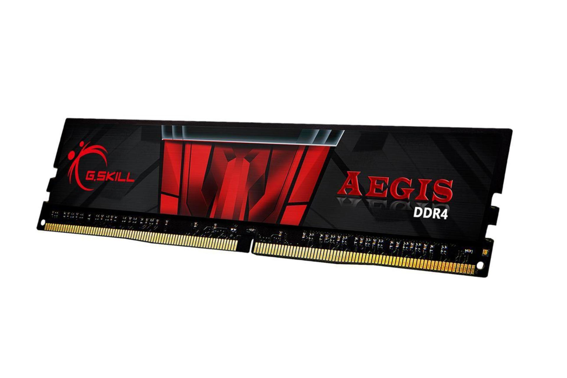 نمای کنار رم جی اسکیل Aegis ظرفیت 8 گیگابایت از نوع DDR4-2400