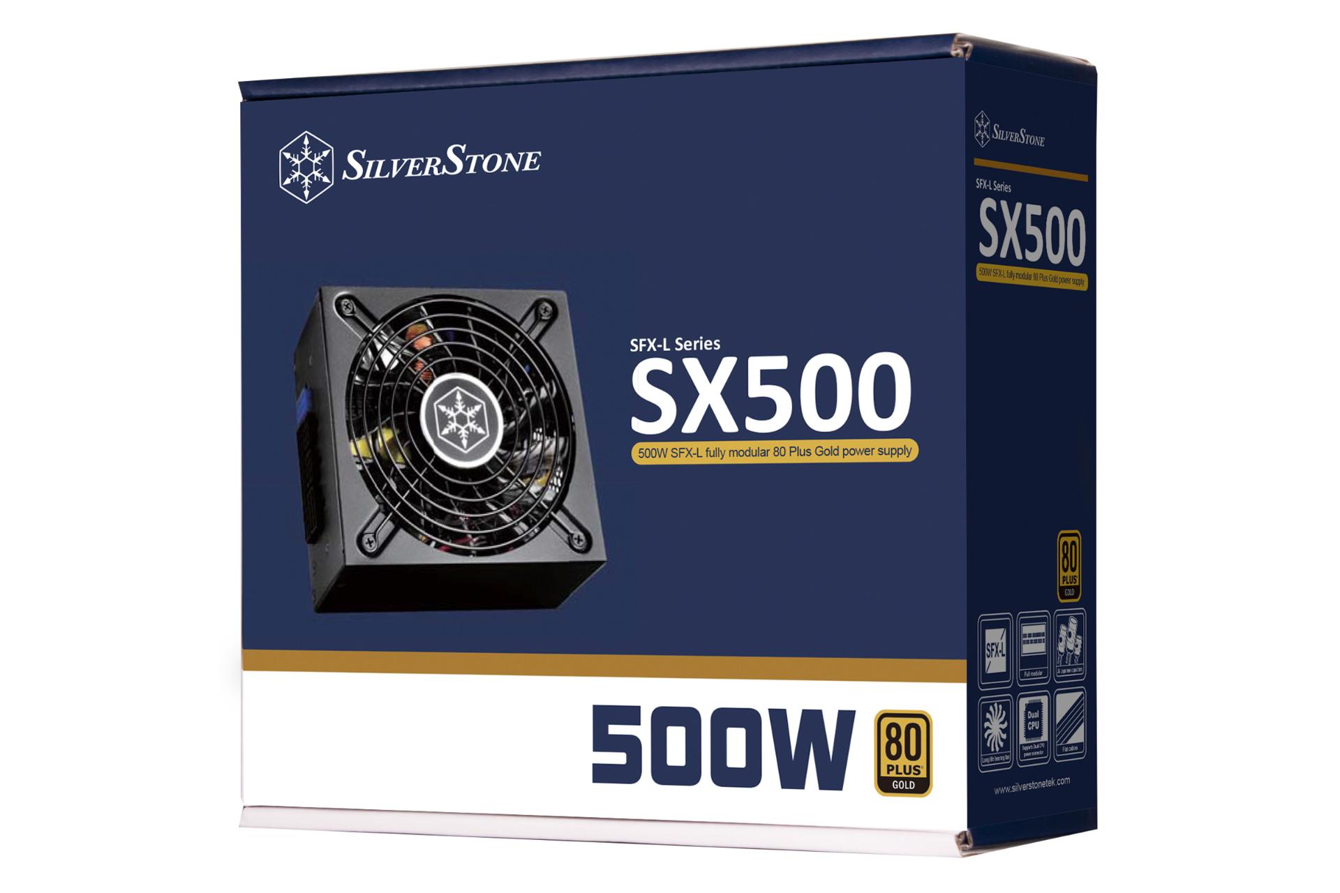 جعبه پاور کامپیوتر سیلور استون SX500-LG V2.1 با توان 500 وات