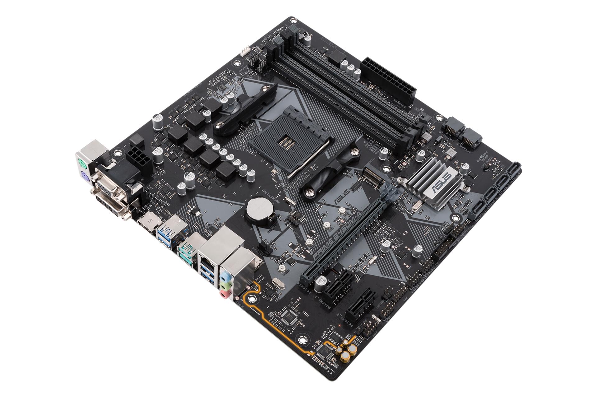 نمای بالا مادربرد ایسوس ASUS PRIME B450M-A