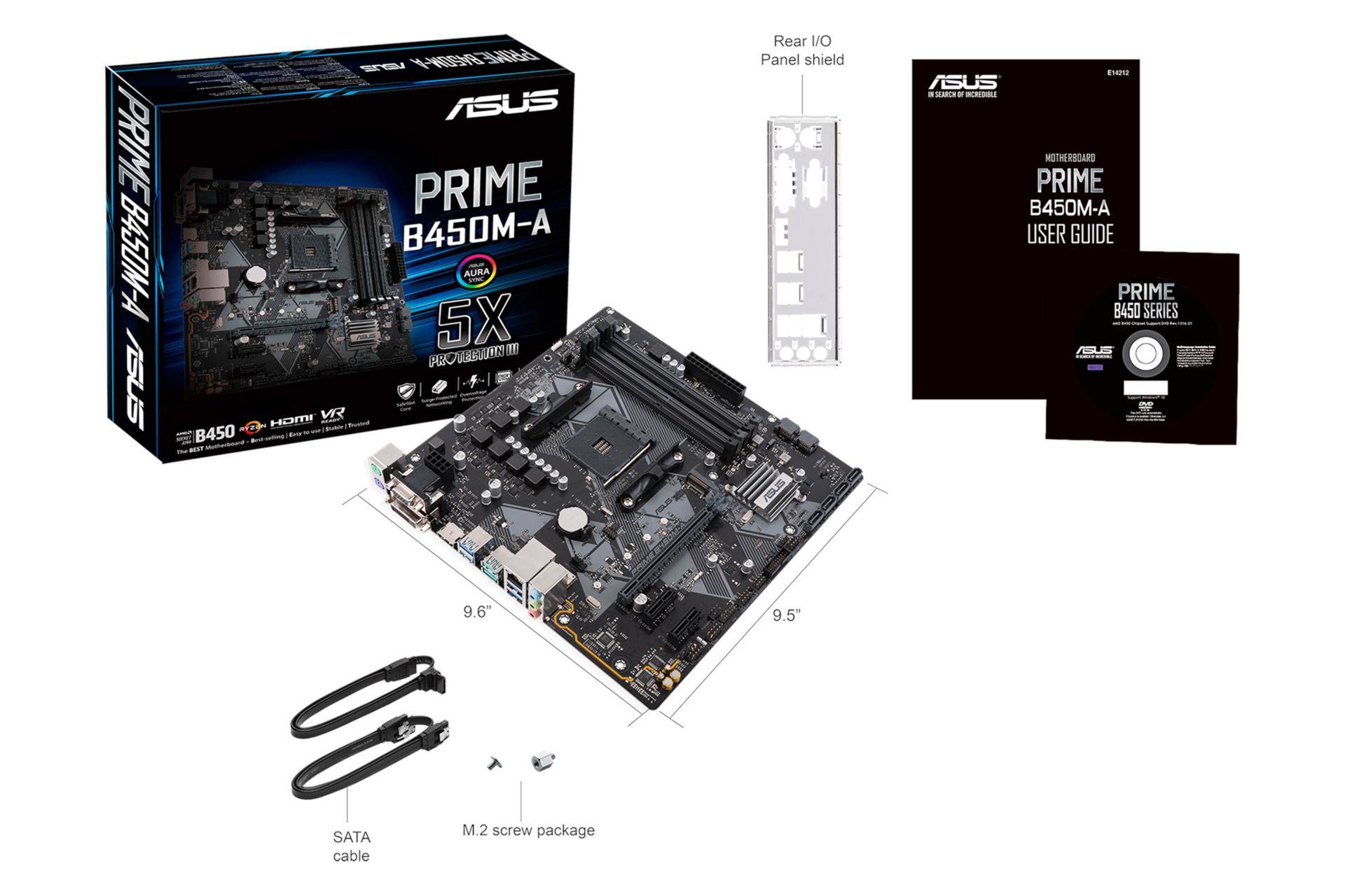 اقلام همراه مادربرد ایسوس ASUS PRIME B450M-A