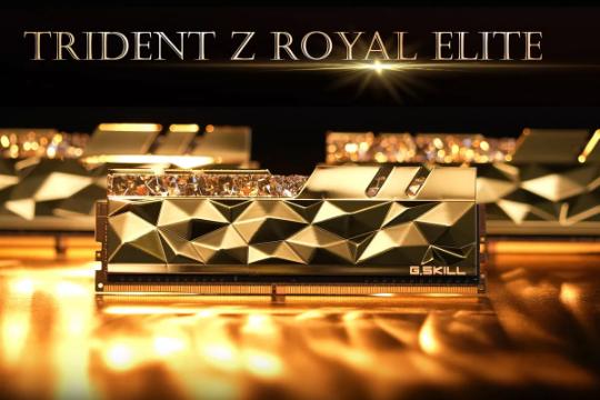 نمای نزدیک رم جی اسکیل Trident Z Royal Elite ظرفیت 16 گیگابایت (2x8) از نوع DDR4-5333